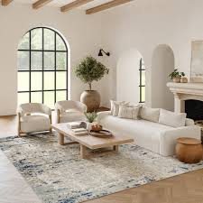 Condition photo showing New/Like New for quarry qua01 ivory grey blue 3'9" x 5'9" area rug