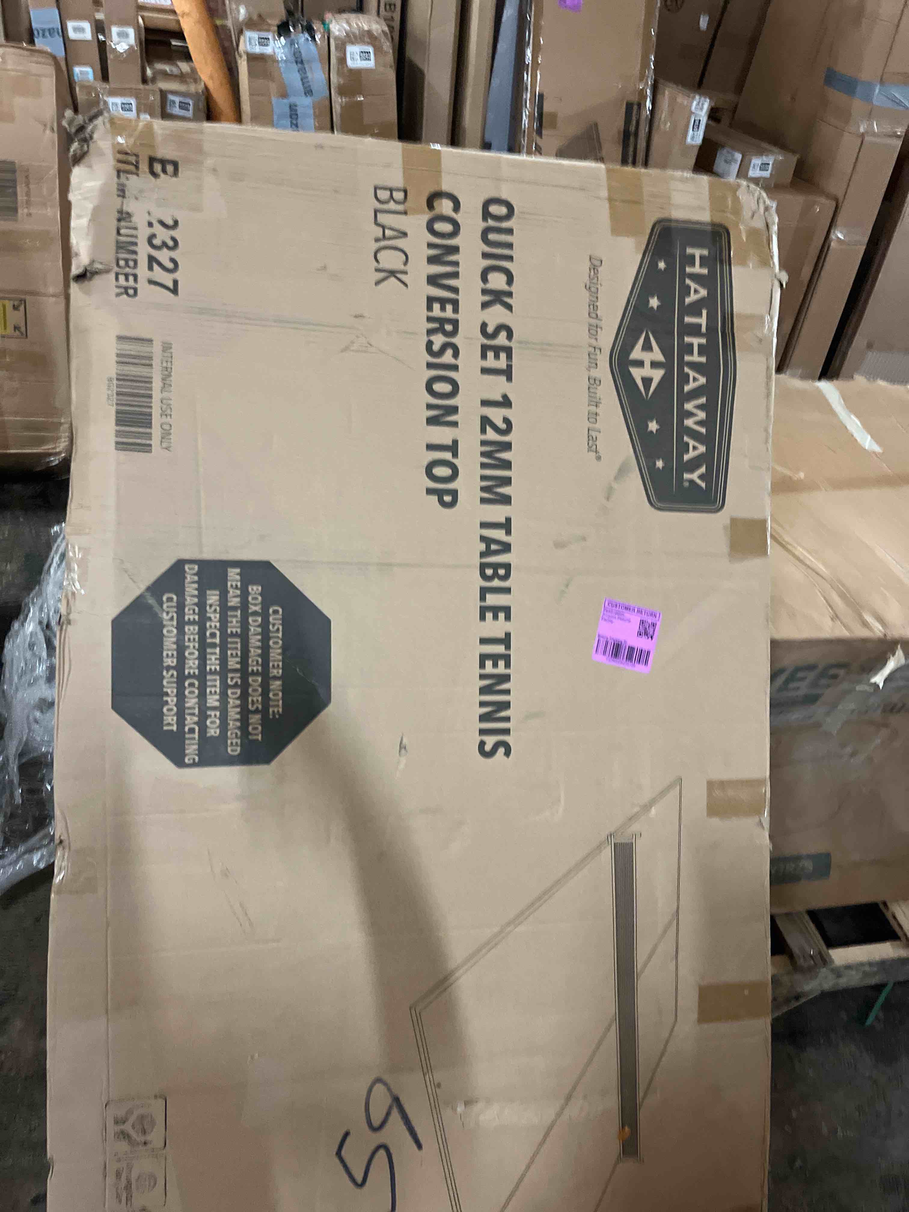 Condition photo showing New/Like New for hathaway quick set 9 ft table tennis conversion top