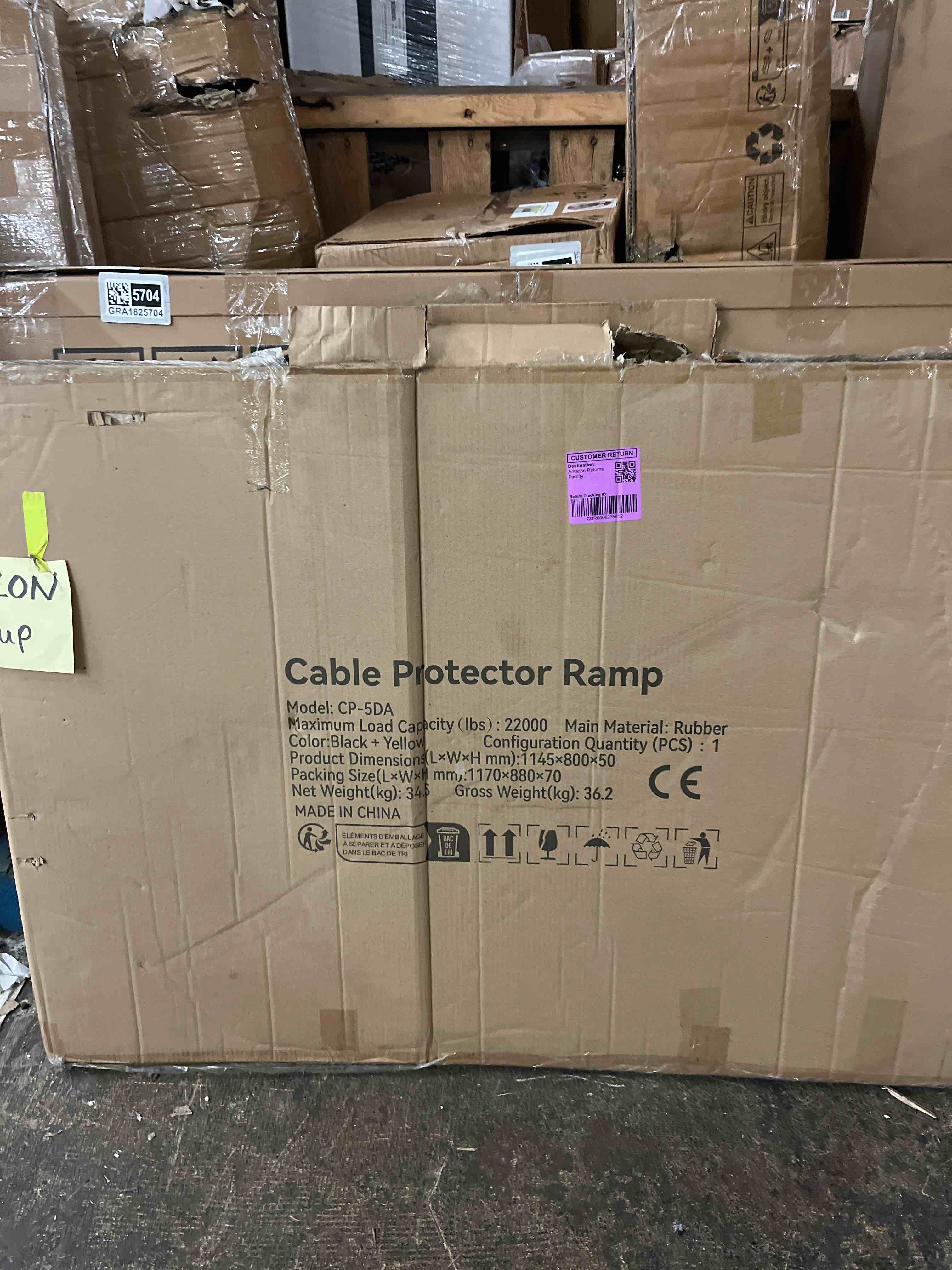 Condition photo showing New/Like New for vevor 5 channel rubber cable protector ramp, heavy duty 22000 lbs/axle capacity wire hose cord cover ramp, ada compliant driveway road hump, traffic speed bump w/flip-open top cover