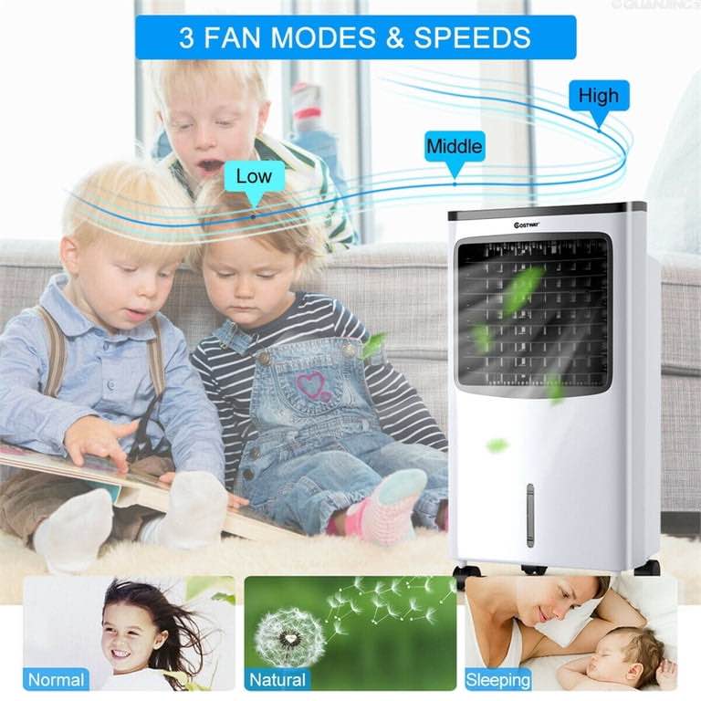 Condition photo showing New/Like New for portable cooler fan filter humidify anion w/ remote control white