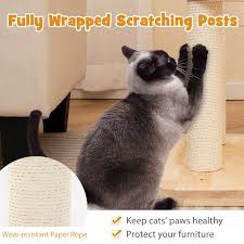 Condition photo showing New/Like New for tangkula solid wood cat tree, 4-in-1 building block large cat tower with space capsule nest, sisal scratching posts