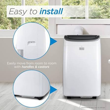Condition photo showing New/Like New for black+decker 8 000 btu portable air conditioner up to 350 sq. with remote control white