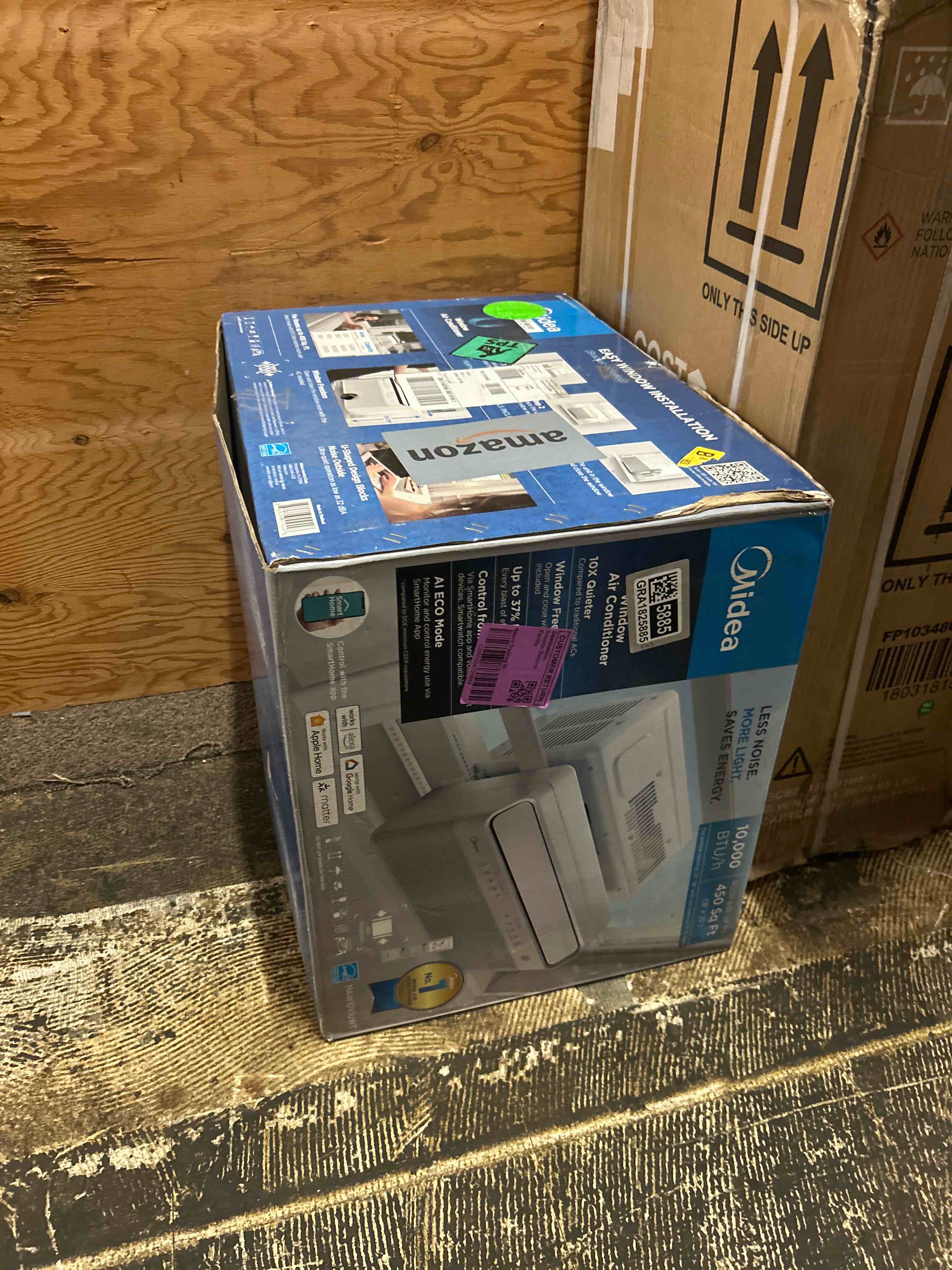 Condition photo showing New/Like New for midea 10,000 btu u shaped window air conditioner, cools up to 450 sq ft