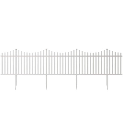 Condition photo showing New/Like New for 3.5ft h x 7.6ft w (2 panels) no dig zippity manchester fence kit, white vinyl picket fence panels, perfect durable temporary outdoor fence for backyard, patio, or garden, zp19018