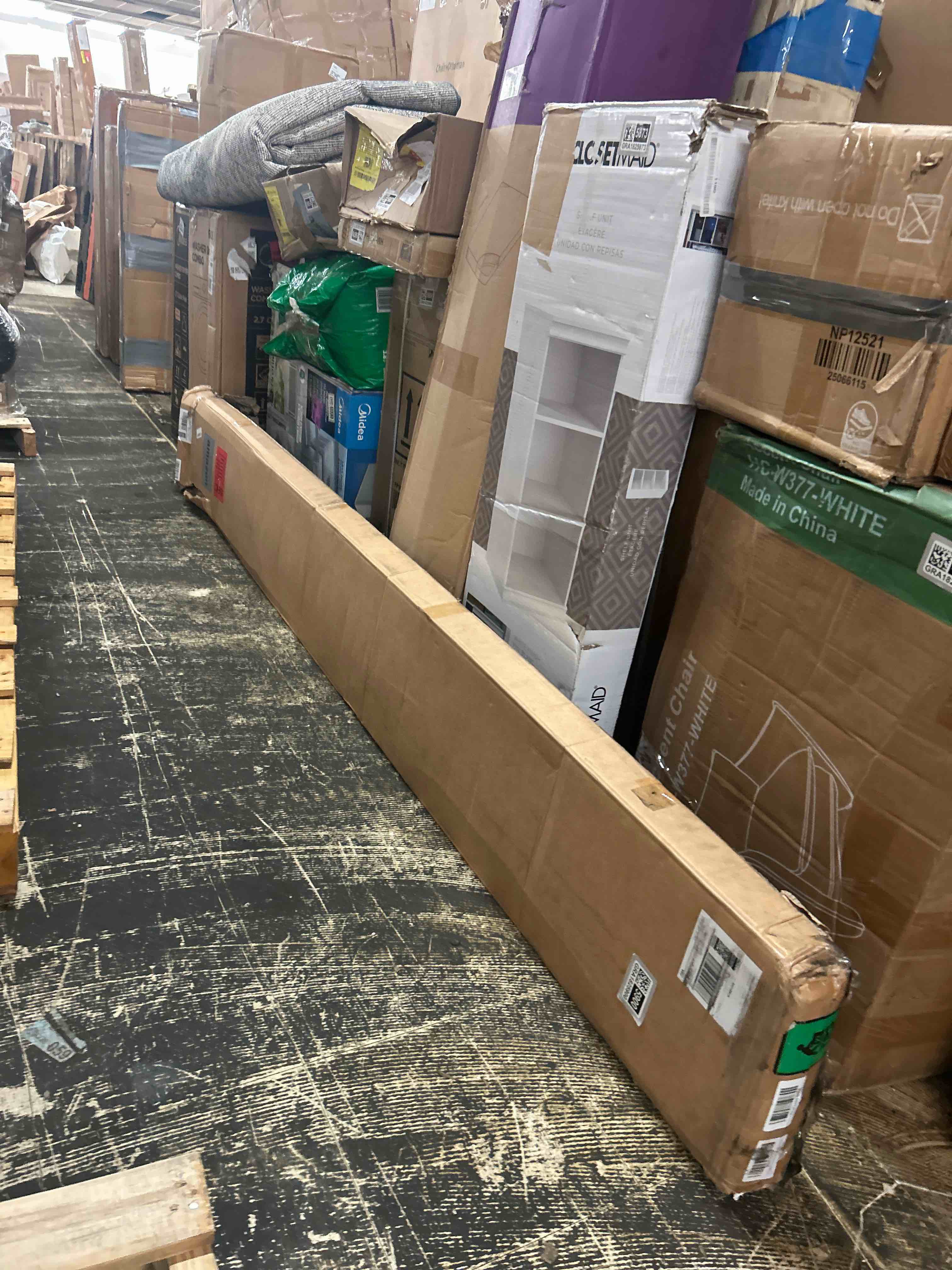 Condition photo showing New/Like New for yuzzy wood panels for wall and ceiling - 108 x 11 inch wood slat acoustic panels 4 pcs - modern sound absorbing wall panels for interior wall decor for home, office, studio - rustic oak