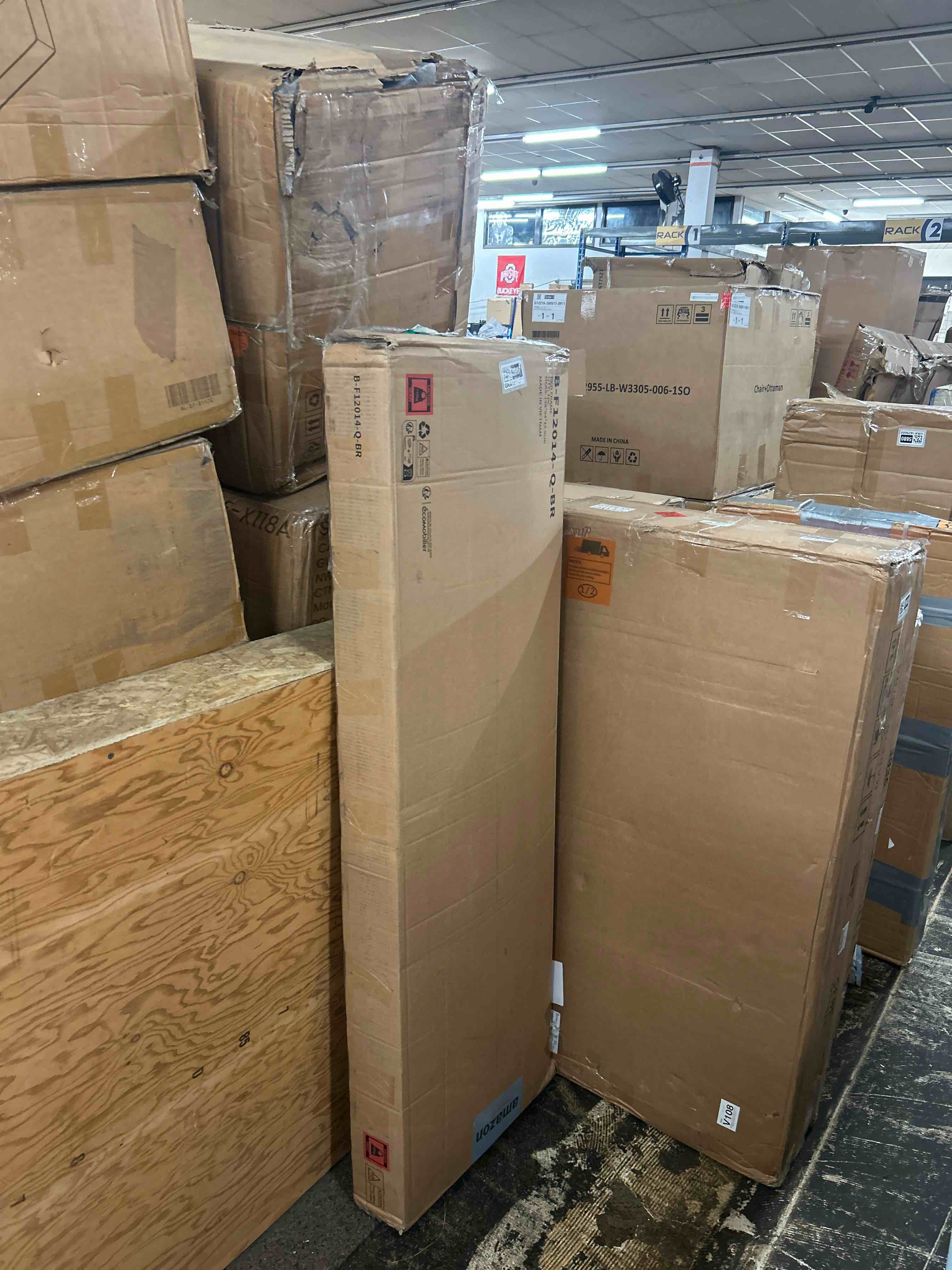Condition photo showing New/Like New for novilla full size bed frame with headboard, full bed frame with wooden slats support, velvet upholstered stripe headboard, no box spring needed, heavy duty feet, easy assembly, black velvet