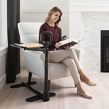 able life able tray table  adjustable swivel tv tray and laptop table with stand assist for seniors