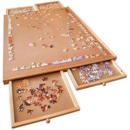 bits and pieces 1500 piece jigsaw puzzle board with drawers jumbo wooden puzzle plateau 26 x 34''