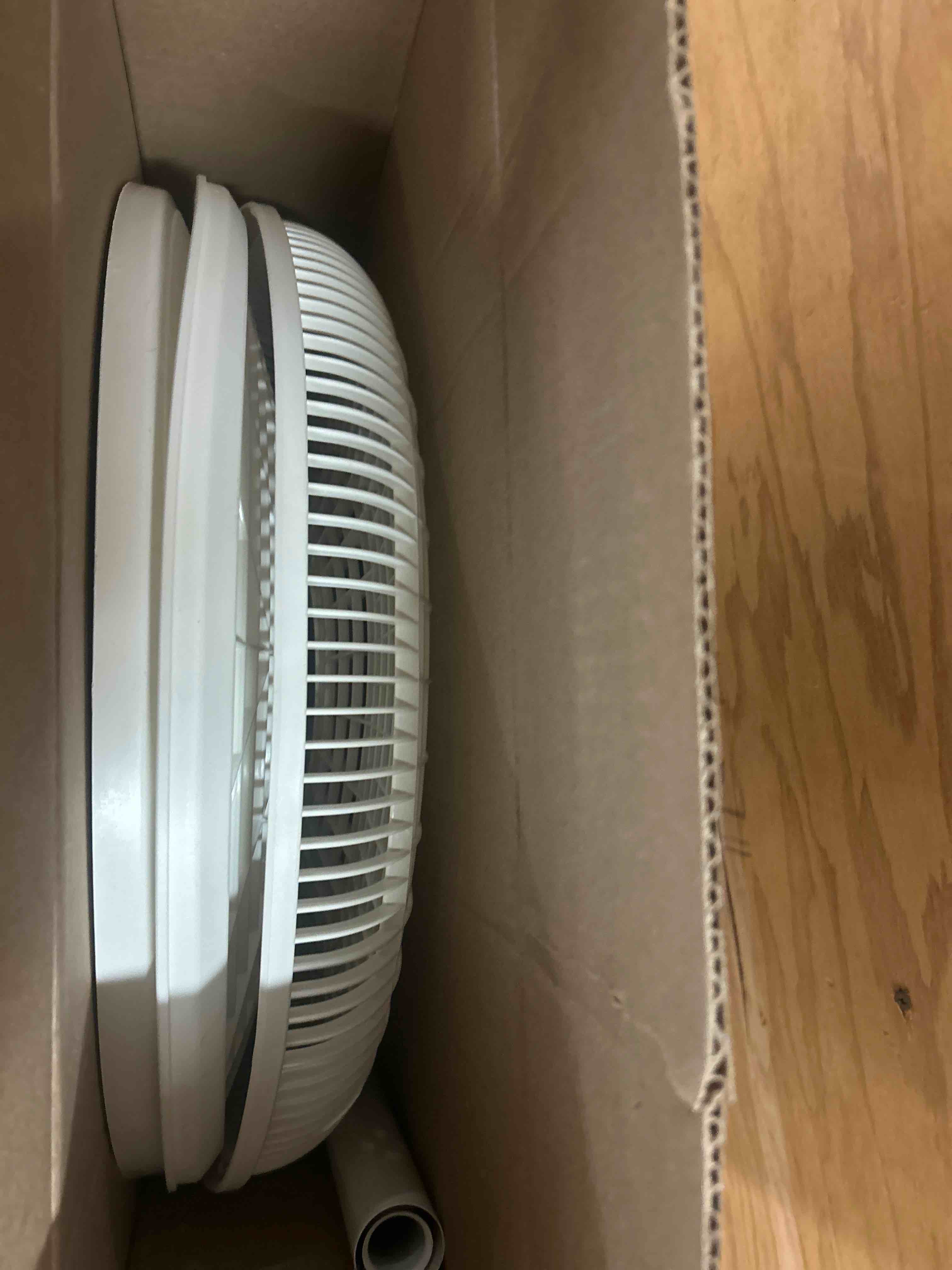 Condition photo showing New/Like New for Lasko Oscillating Pedestal Fan - Lasko Fan with Adjustable Height and 3 Cooling Speeds, Portable, 18", White, 1820