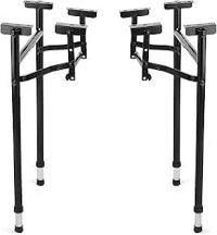 Tandefio Folding Table Legs Adjustable Height 14 Inch Wide Folding Tables Legs Collapsible Durable Metal Furniture for Kitchen, DIY Bar Desk, Coffee Dinner, Home, Tabletops, Table Saw(2 Pcs,14 Inch)