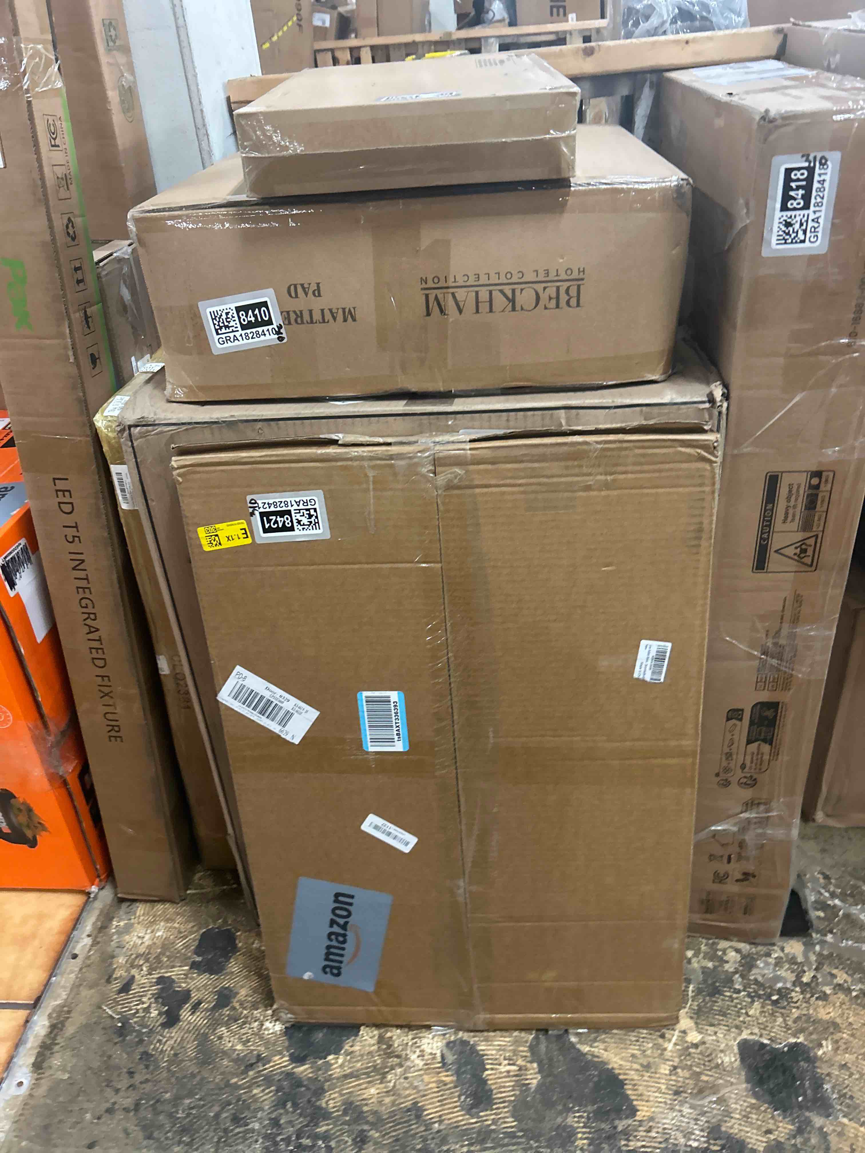 Condition photo showing New/Like New for Linen Bulletin Board, Pin Board for Walls, Fabric Bulletin Board, Large Pin Board for Home Kitchen Office Decorative, 20"x30" Linen Brown Wood Frame Cork Board(BN-5075)