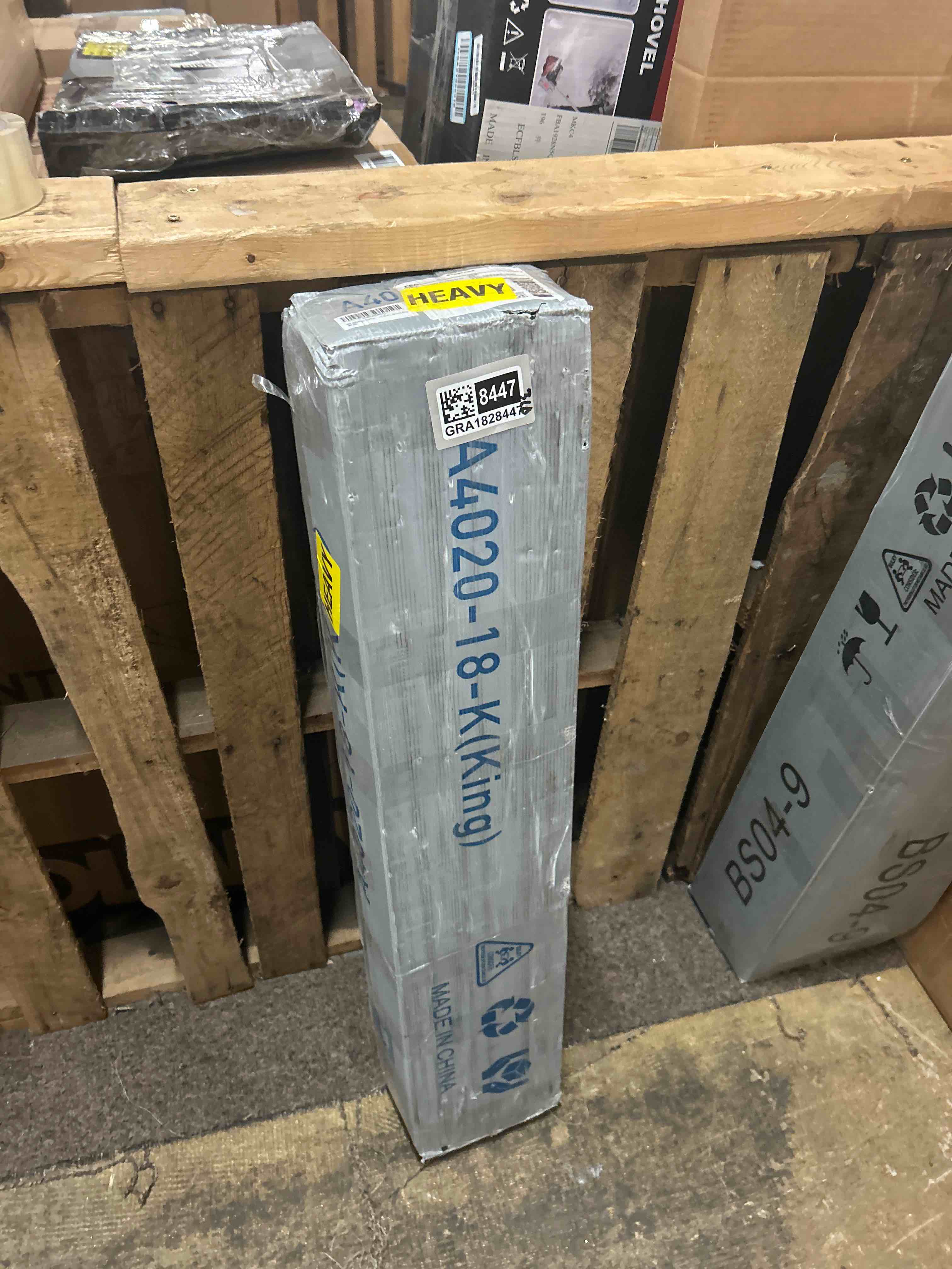 Condition photo showing New/Like New for Metal Bed Frame,King Size Bed Frame with Storage Space,Heavy Duty Sturdy Mattress Foundation,Easy Assembly,No Box Spring Needed, Black,18 Inch,King