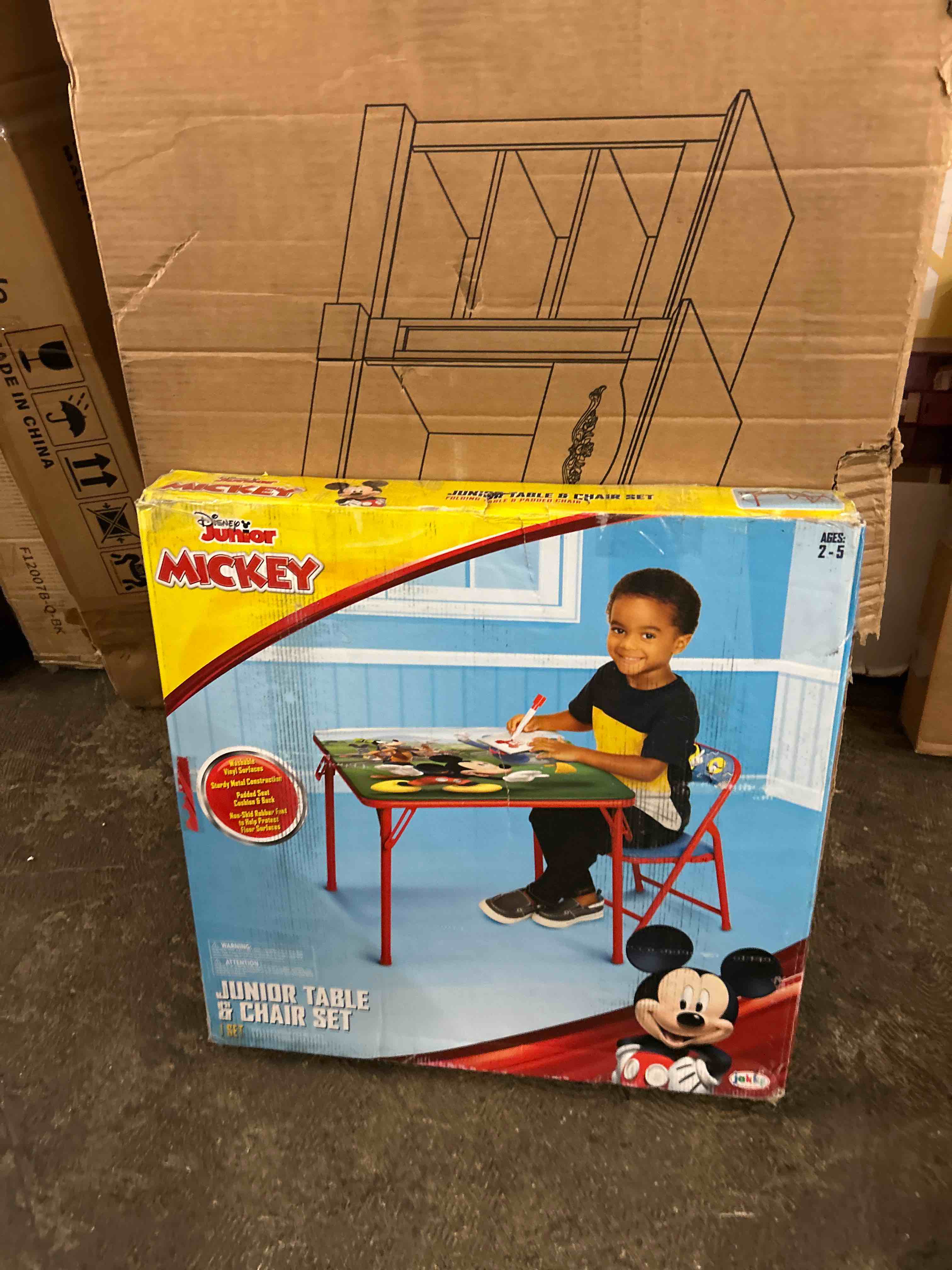 Condition photo showing New/Like New for Mickey Kids Table & Chair Set, Junior Table for Toddlers Ages 2-5 Years