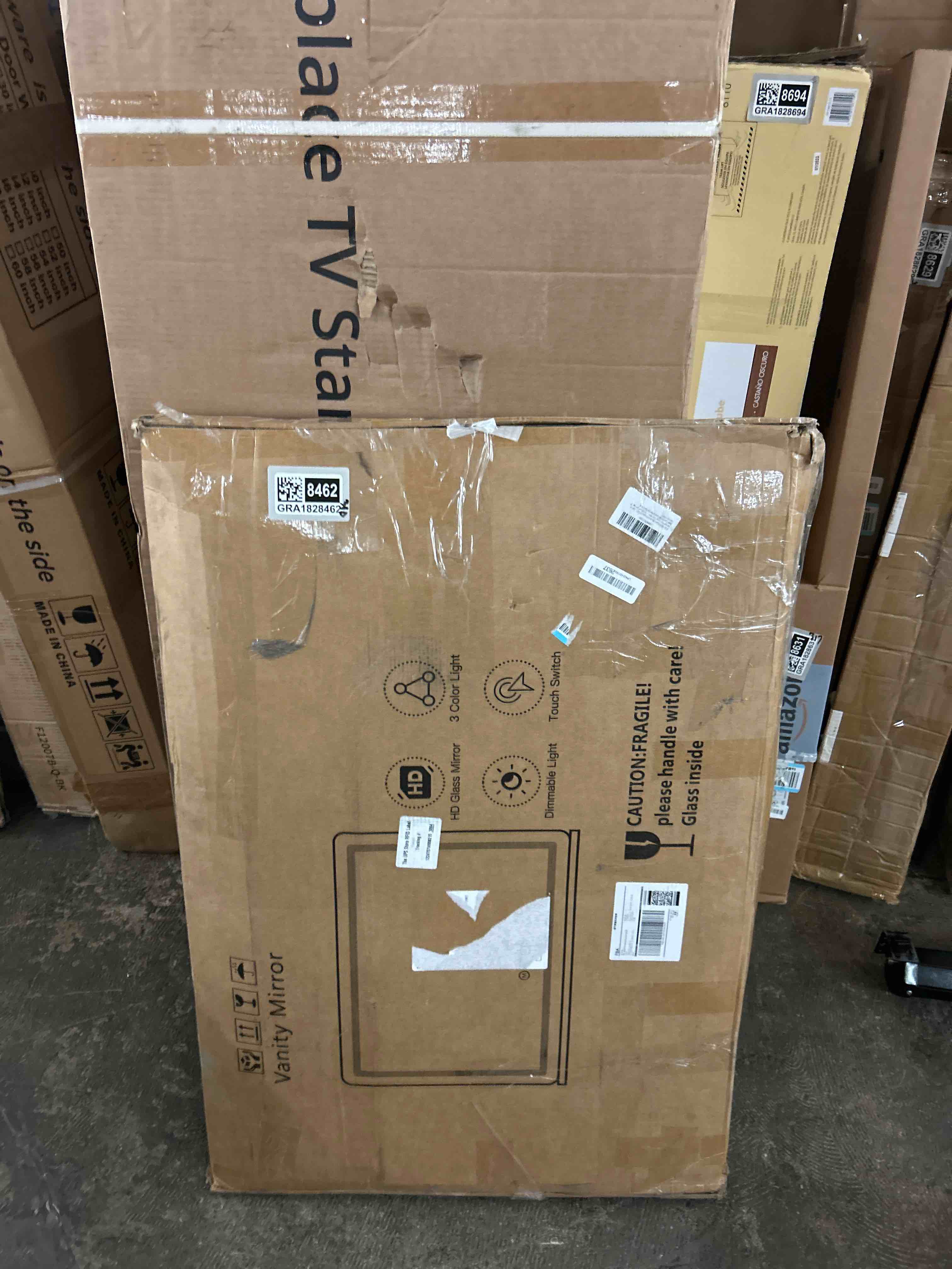 Condition photo showing New/Like New for FENNIO Vanity Mirror with Lights 32"x22", Lighted Makeup Mirror, Large Vanity Mirror with Lights, Touch Sensor with 3-Color Lighting, USB Charging Port for Vanity Desk Tabletop