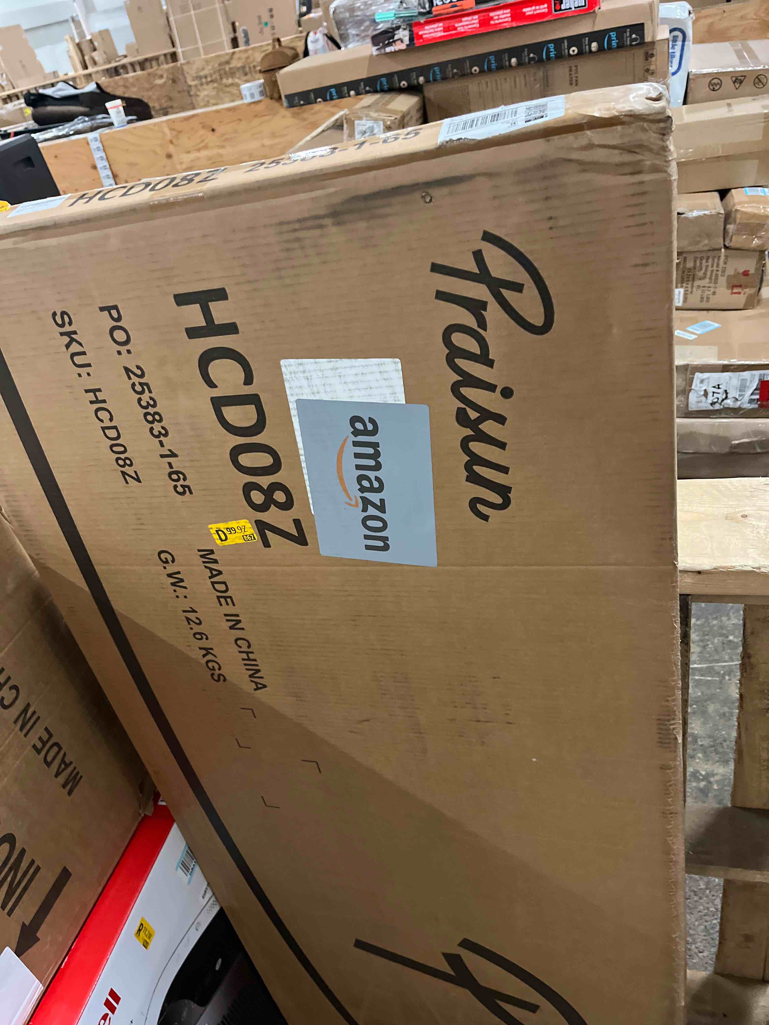 Condition photo showing New/Like New for PRAISUN 55 X 24 Inch Computer Desk with Deeper Desktop, Gaming Office Writing Work Desk for Home Office, Study, Bedroom, Work from Home, Metal Frame, Rustic Brown