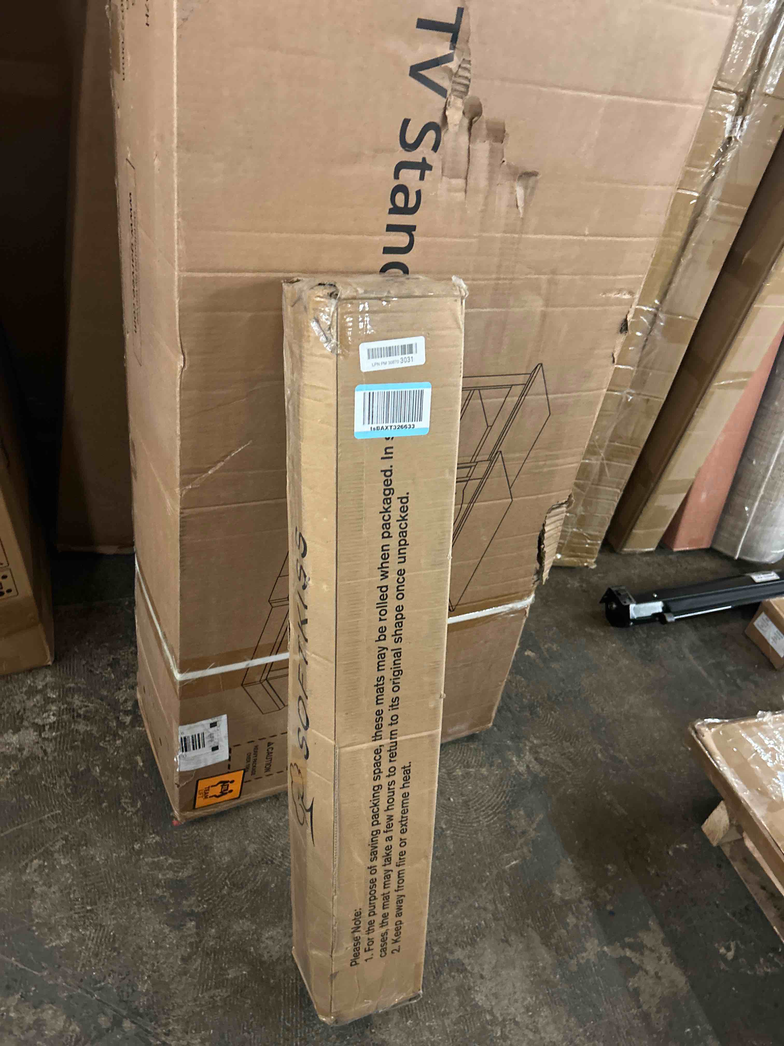 Condition photo showing New/Like New for Anti-Fatigue Standing Office Chair Mat for Hardwood Floor with Cushioned Foam Foot Support, 48'' x 36'' Desk Chair mat, Scratch Resistant and Waterproof Anti-Slip Surface, Soft Ergonomic Cushion