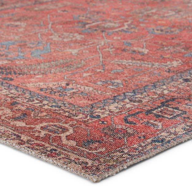 Condition photo showing New/Like New for Galina Oriental Runner Rug Red/Blue - Jaipur Living: Abstract Pattern, Polyester, Low Pile, Indoor Use(6 x 9ft)