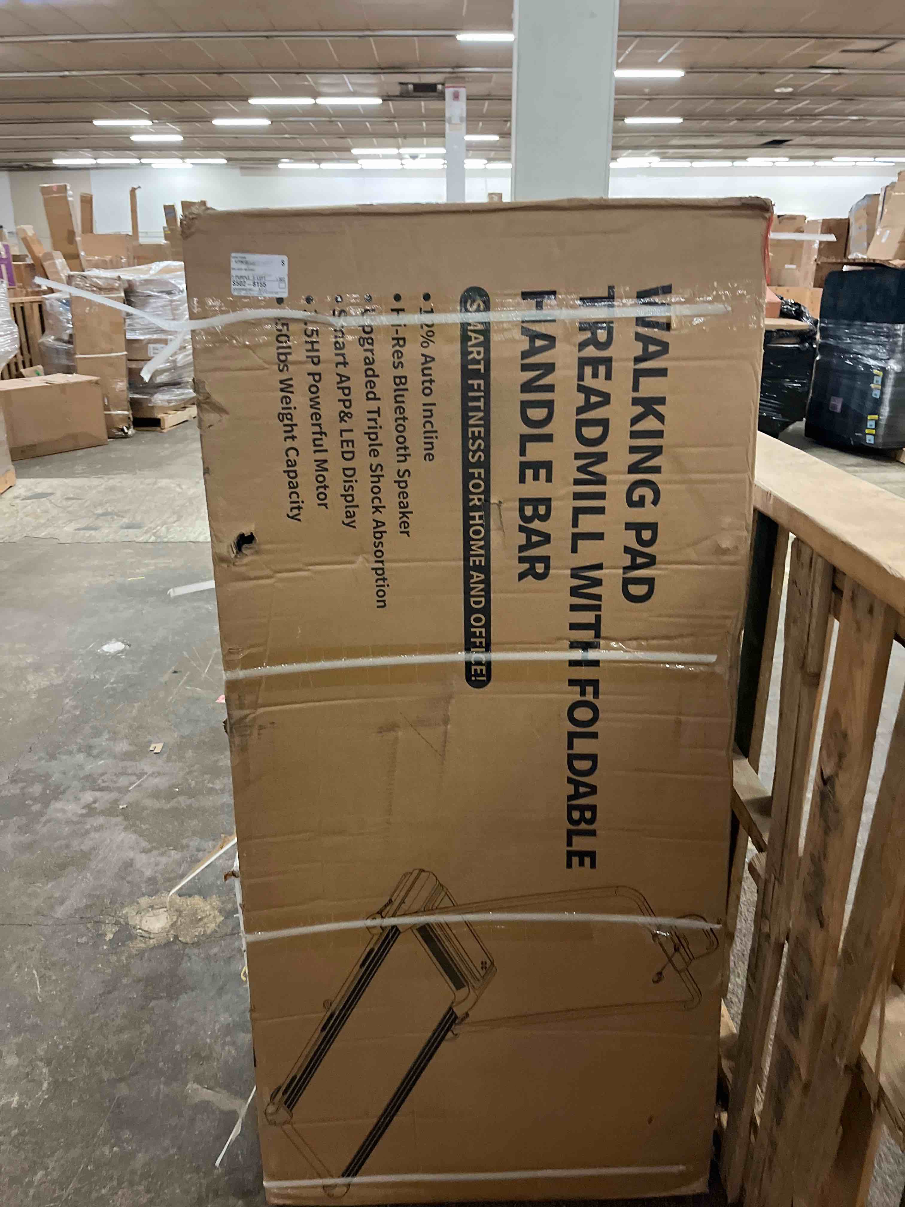 Condition photo showing New/Like New for Walking Pad with Handle Bar and Incline, 3.0HP Under Desk Treadmill for Home Small Space, 0.6-7.6MPH Portable Walking Pad Treadmill with Handles, 350LBS, 2026 Upgrade