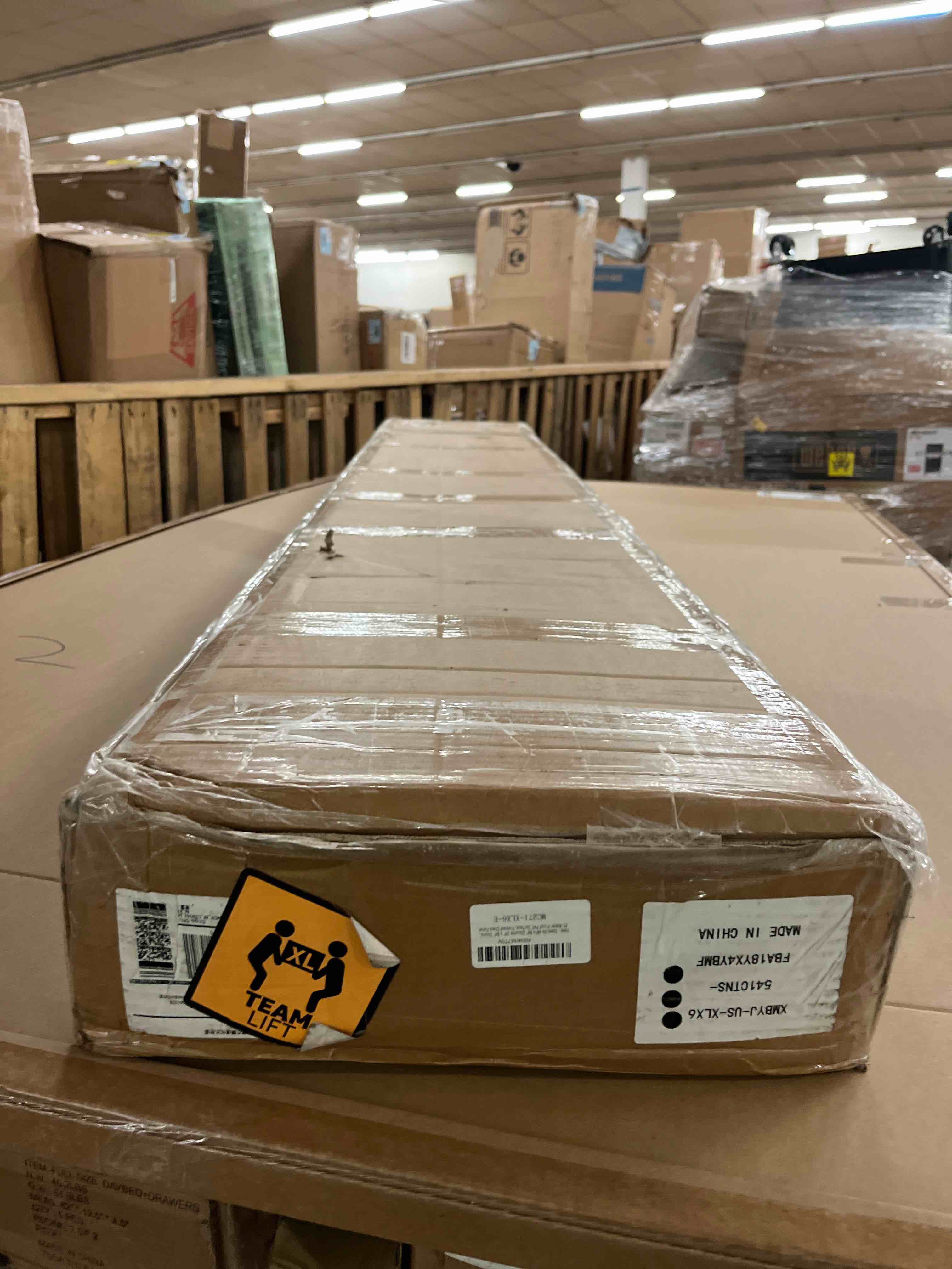 Condition photo showing New/Like New for EaseLife 48"x 84" (Double 24" x 84") Bifold Barn Door, Bifold Sliding Barn Door with Hardware Kit, Solid MDF Wood Slab Covered with Water-Proof PVC Surface, Frosted Glass Panel, Assembly Required