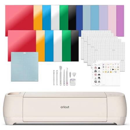 Condition photo showing New/Like New for Cricut Explore 4 - Smart Cutting Machine (Seashell) | Engagement Bundle - Includes Smart Vinyl, Cardstock, Transfer Tape, Iron On HTV, Mat, Pens, Tool Kit, & 25 Images in Design Space App