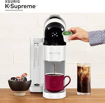 Condition photo showing New/Like New for Keurig K-Supreme Single Serve K-Cup Pod Coffee Maker, MultiStream Technology, 4 Brew Sizes, 66oz Dual-Position Removable Reservoir, White