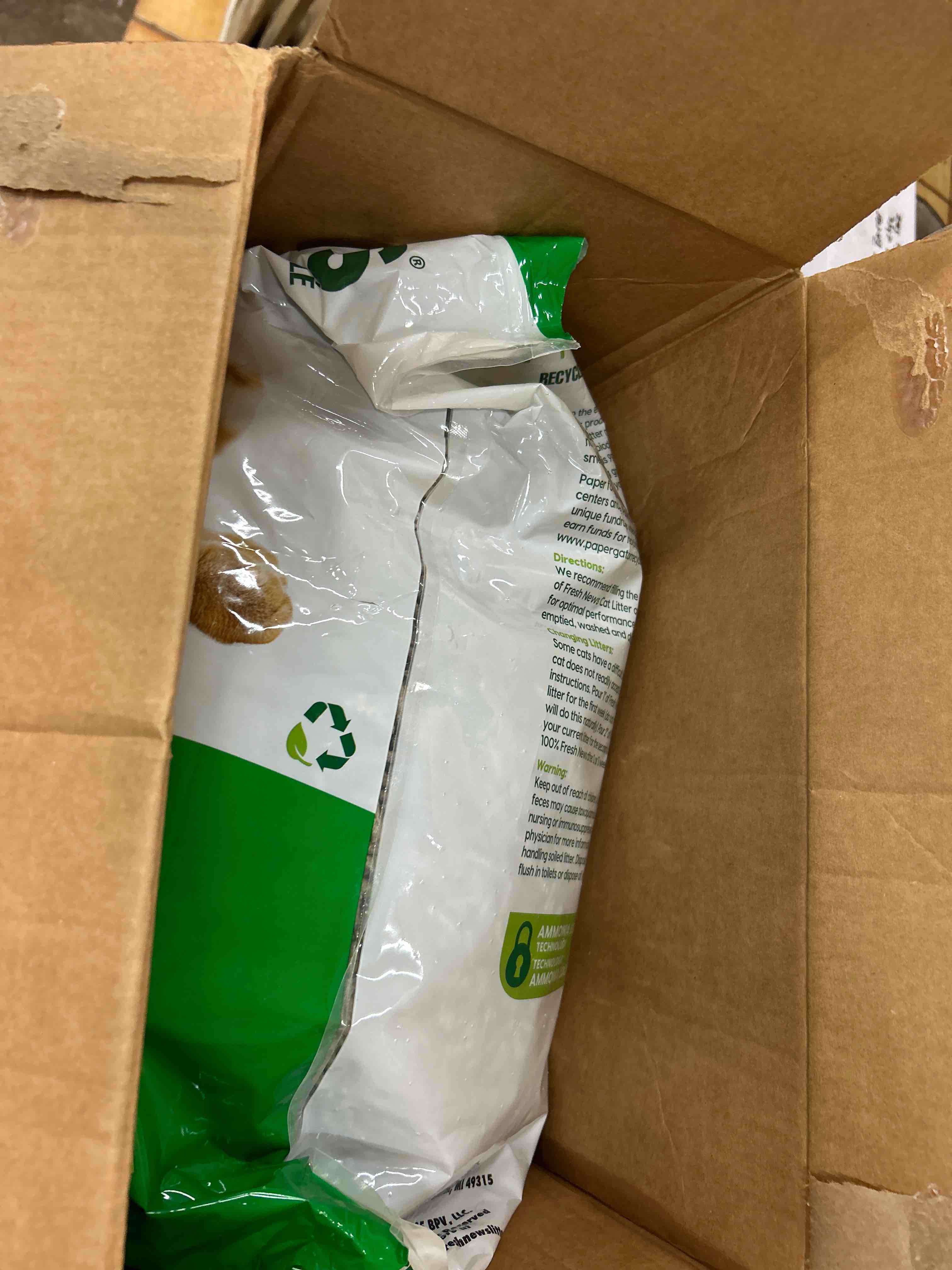 Condition photo showing New/Like New for Fresh News Recycled Paper Original Pellet Cat Litter, 25 Pound, Non-Clumping, Unscented, Made in USA