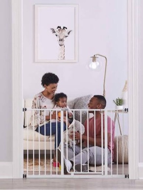 Regalo Easy Step 49-Inch Extra Wide Baby Gate, Includes 4-Inch and 12-Inch Extension Kit, 4 Pack of Pressure Mount Kit and 4 Pack of Wall Mount Kit