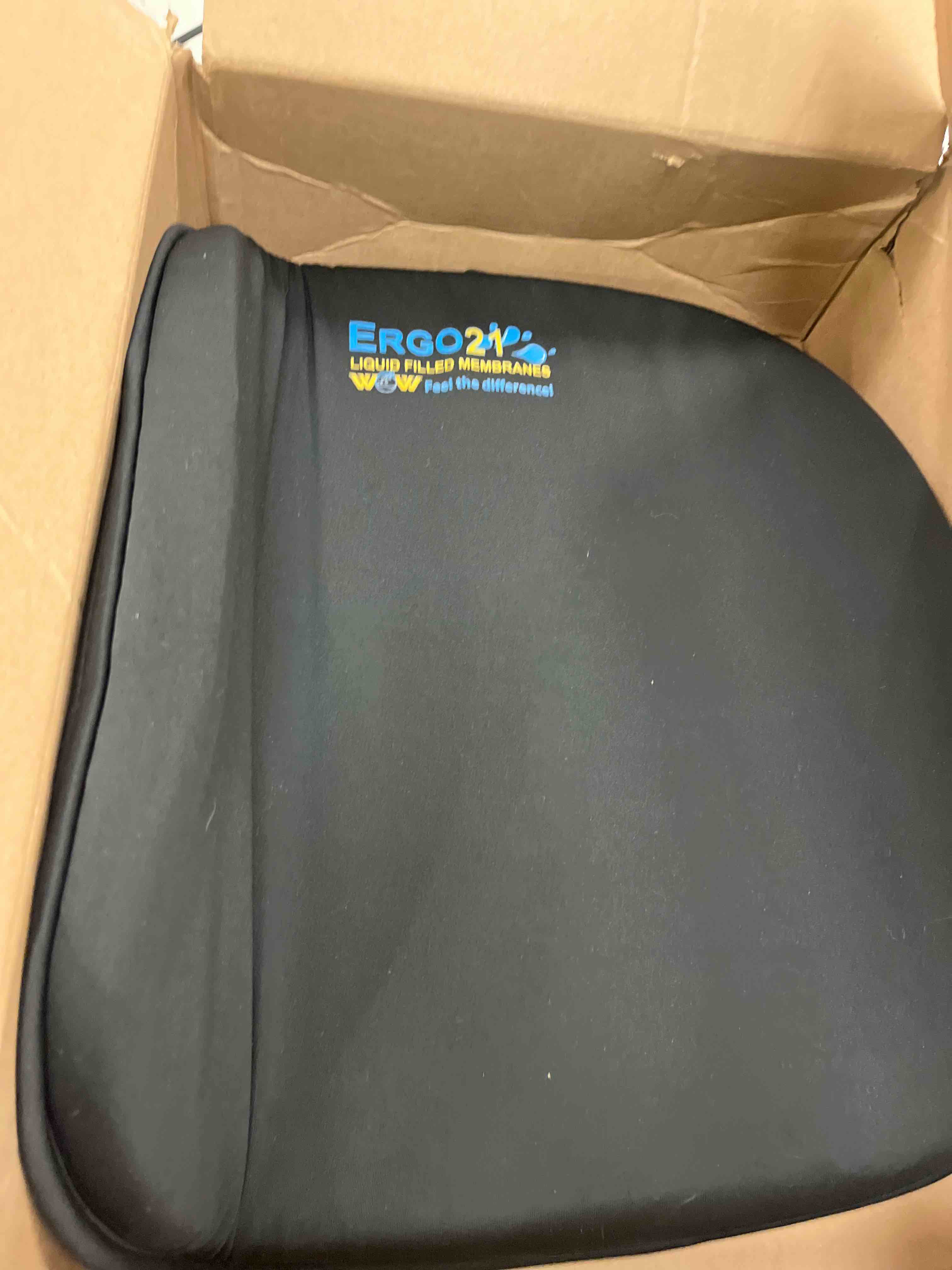 Condition photo showing Good Condition for ERGO21 Travel Seat Cushion with LiquiCell Technology - Thin Orthopedic Butt Pillow for Sciatica, Tailbone, Coccyx & Back Pain - Seat Pad for Car Driving, Truck, Wheelchair, Airplane, Office, Home Use