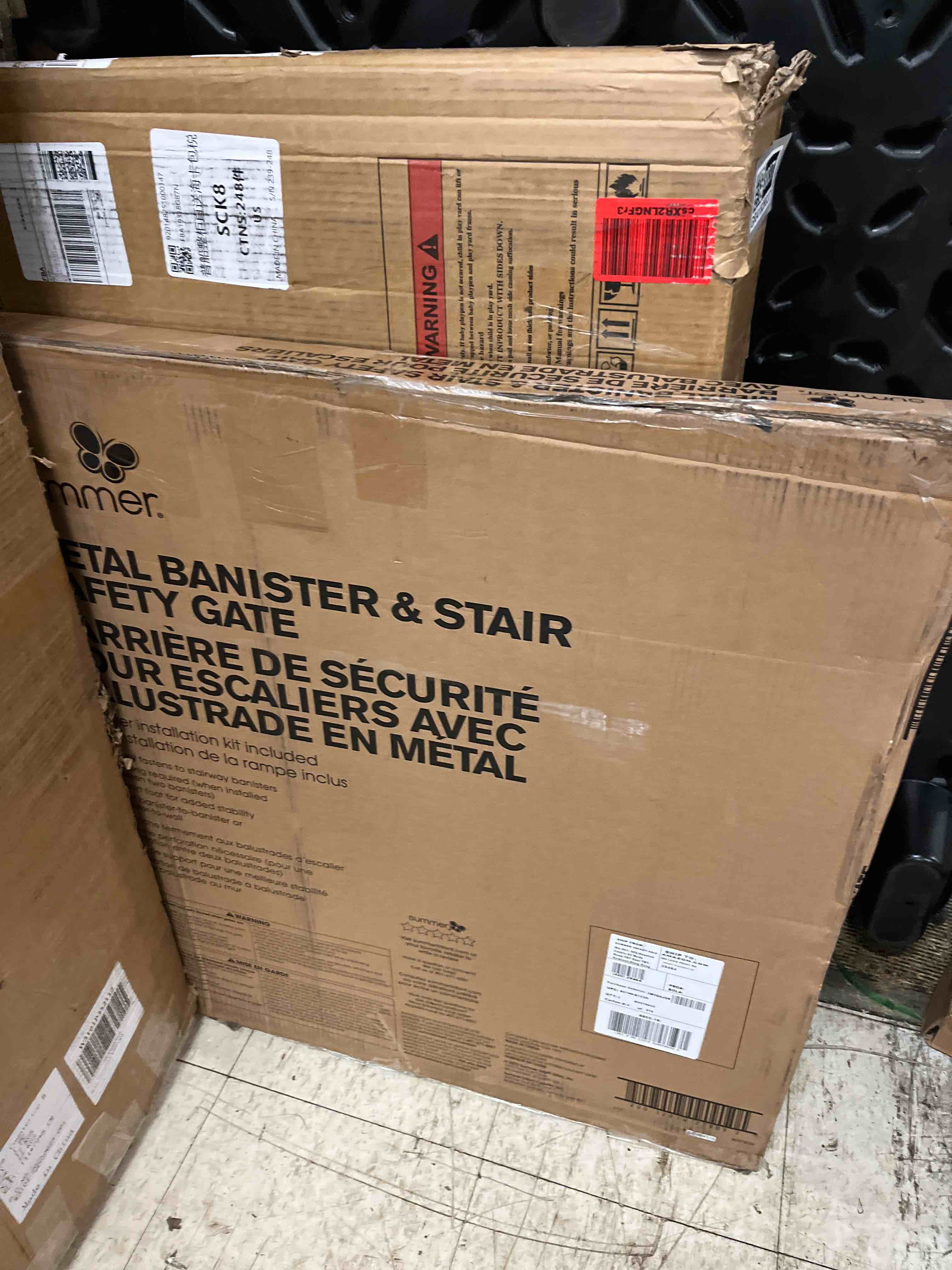 Condition photo showing New/Like New for Summer Infant Metal Banister & Stair Safety Baby Gate - White