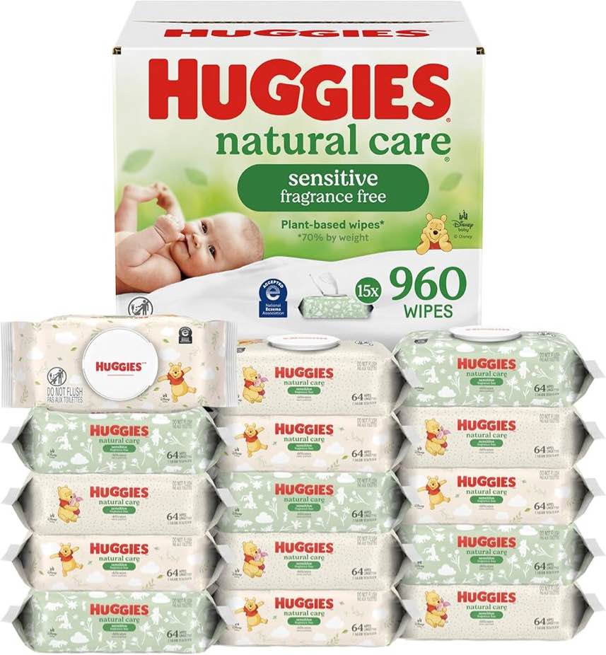 Huggies Natural Care Sensitive Unscented Baby Wipes - 960ct