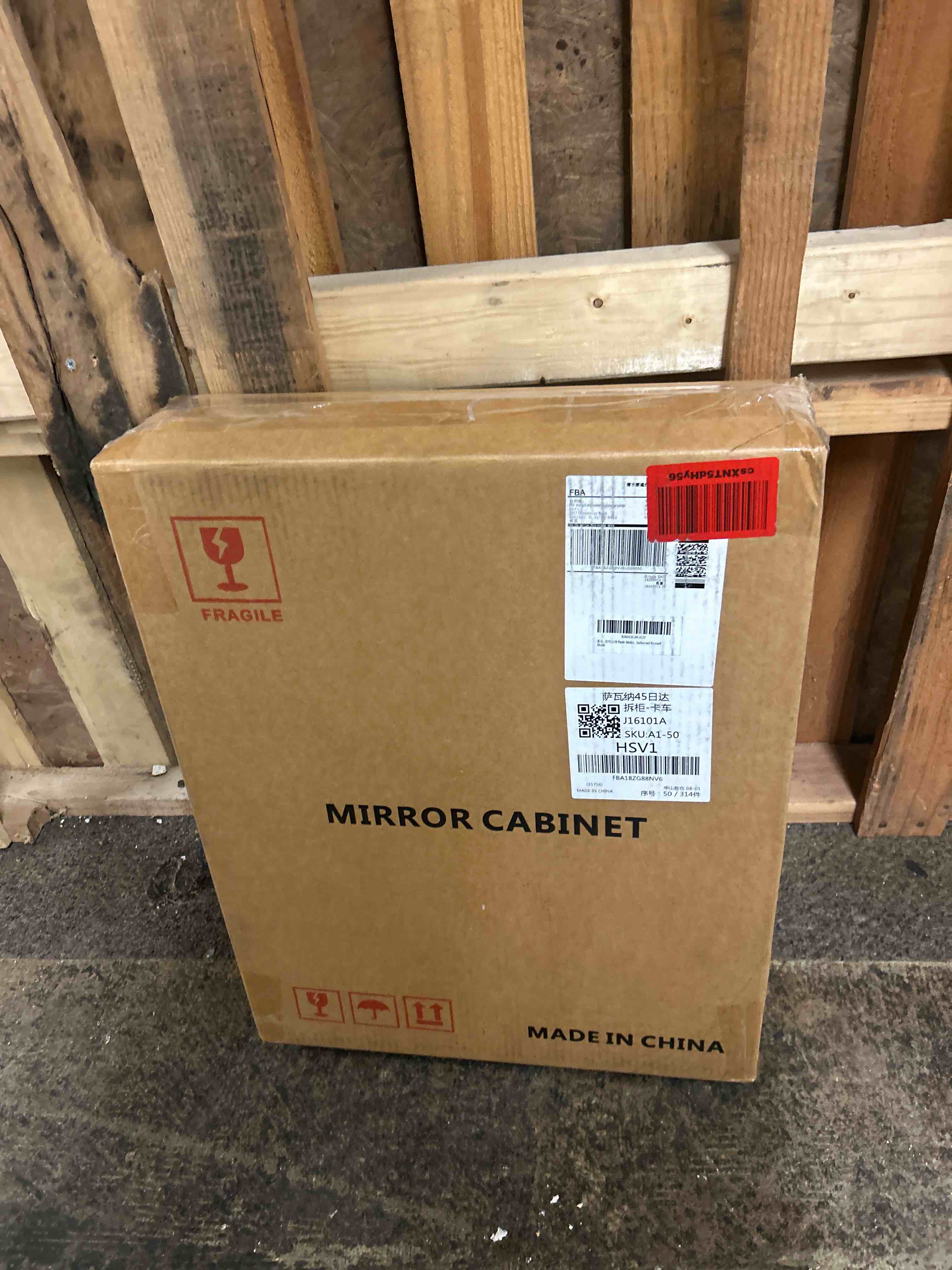 Condition photo showing New/Like New for Plastic Medicine Mirror Cabinet for Bathroom 16 x 20 inch, Surface and Recessed Mount