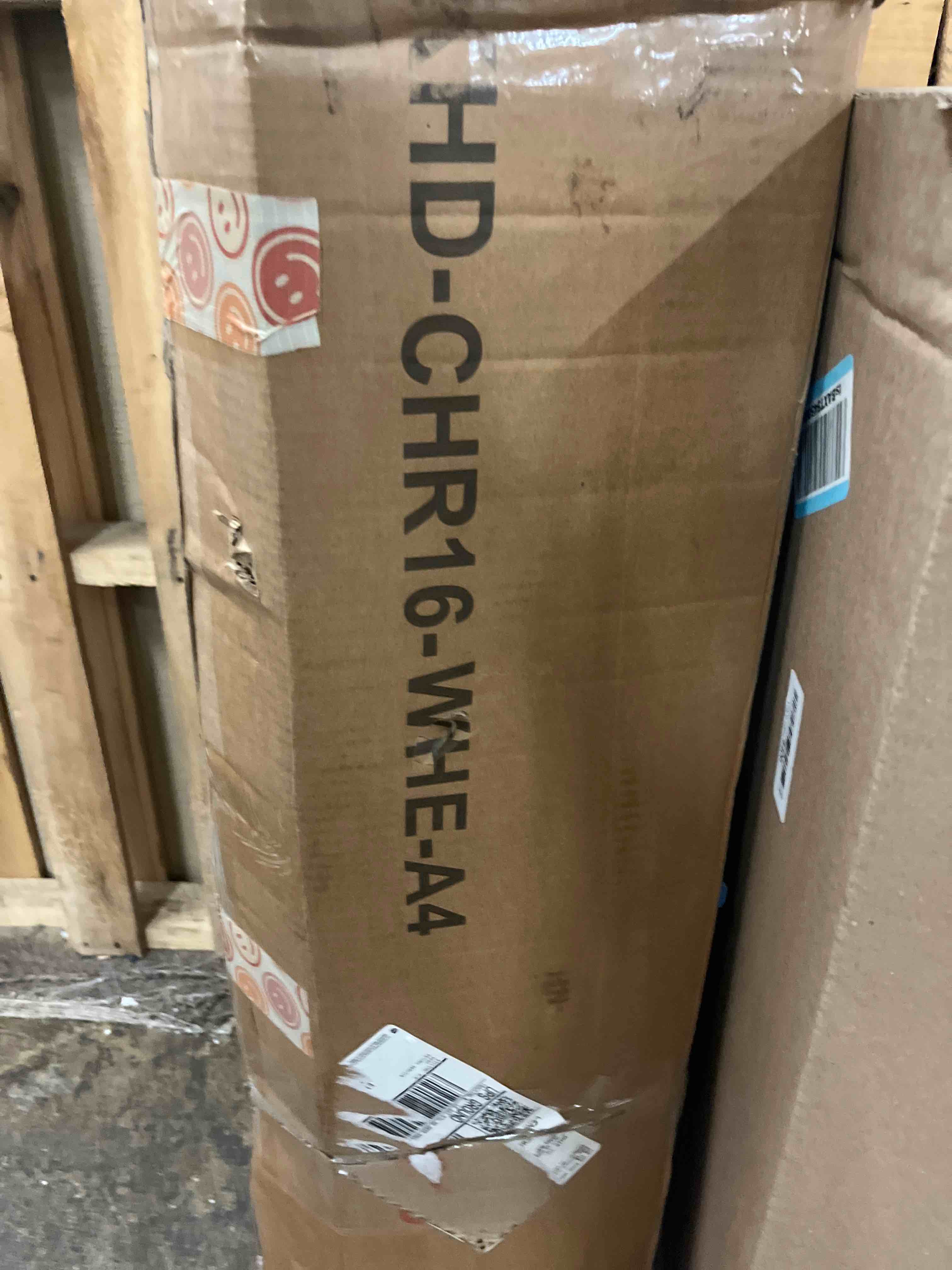 Condition photo showing New/Like New for VECELO Dining Chair Set of 4, Modern Kitchen Upholstered Chairs with Backrest, Metal Legs and PU Leather Seat Set for Living Room Restaurant, White