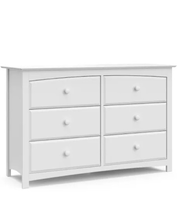 Condition photo showing New/Like New for Storkcraft - Kenton 6-Drawer Double Dresser - White