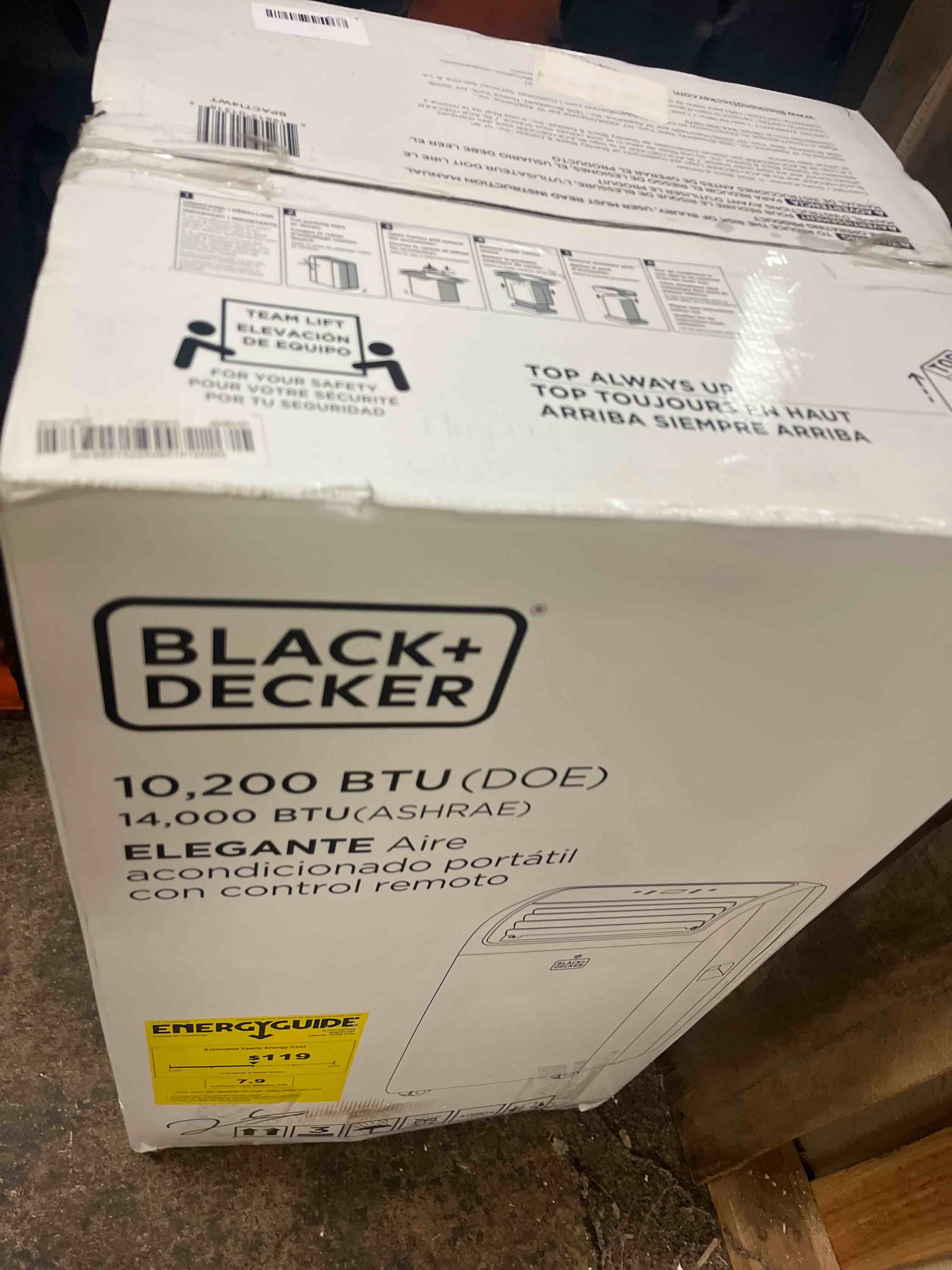 Condition photo showing New/Like New for BLACK+DECKER BPACT14WT 7 700 BTU SACC/CEC (14 000 BTU ASHRAE) Portable Air Conditioner for Rooms up to 700 Sq. Ft.