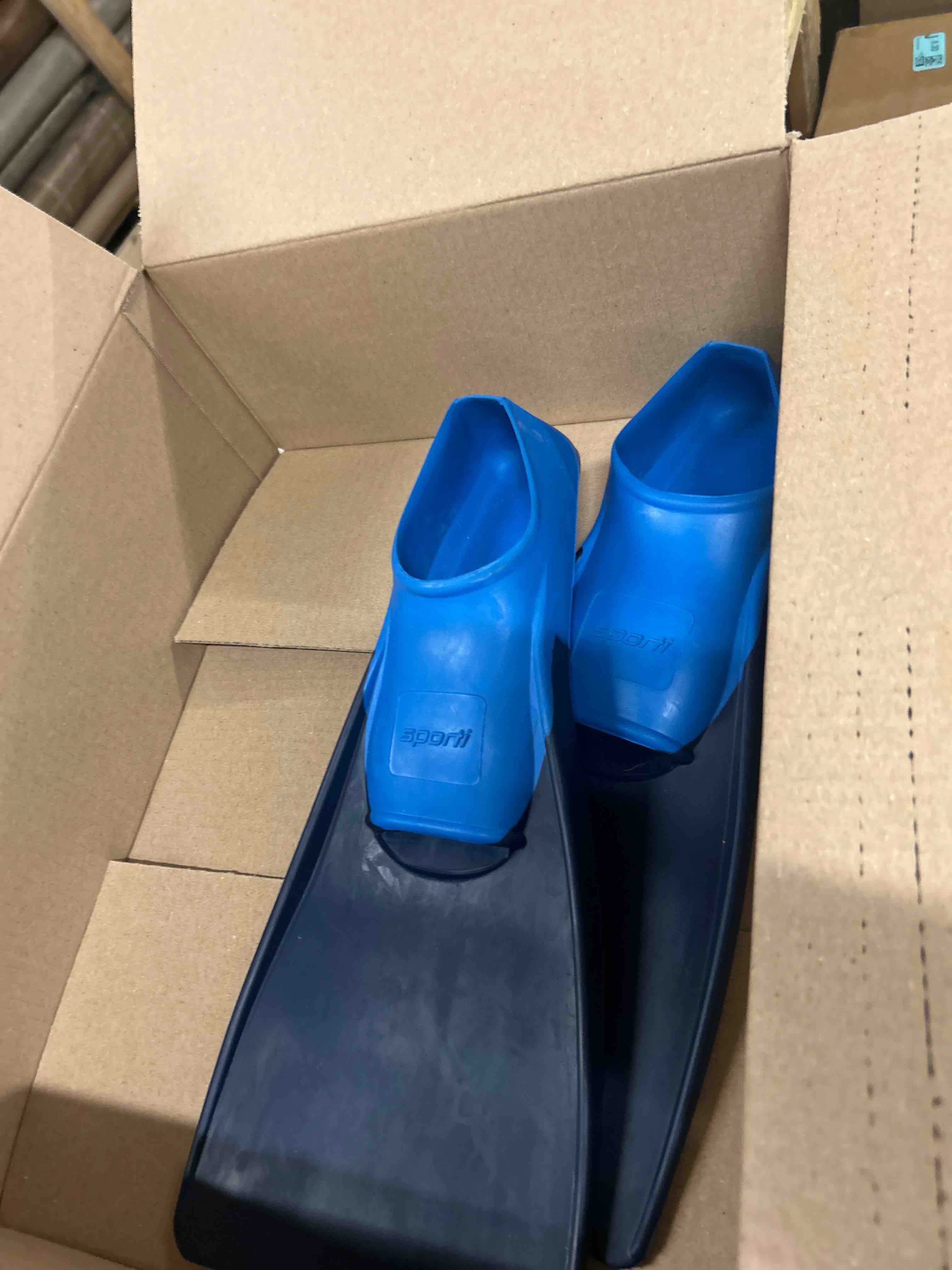 Condition photo showing New/Like New for Sporti Adult-Kids Swim Fins for Pool Lap Swimming - Long Floating Fins for Swimming & Snorkeling - Swim Flippers for Training