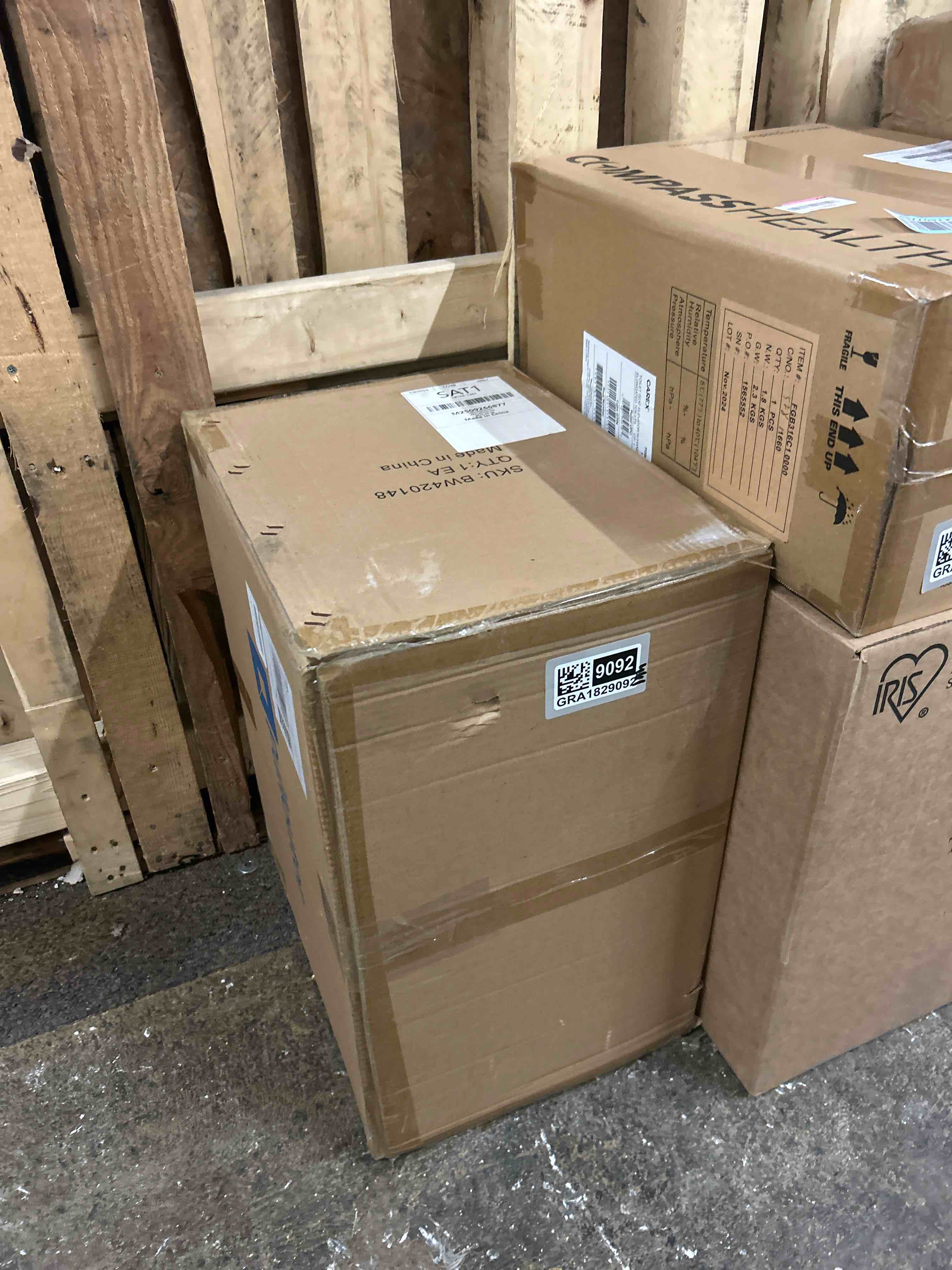 Condition photo showing New/Like New for Double Pull Out Under Cabinet Trash Can 35 Qt Garbage Bin for 15" x 1.5" Face Frame, Grey -Only for 18" W*24" D Cabinet