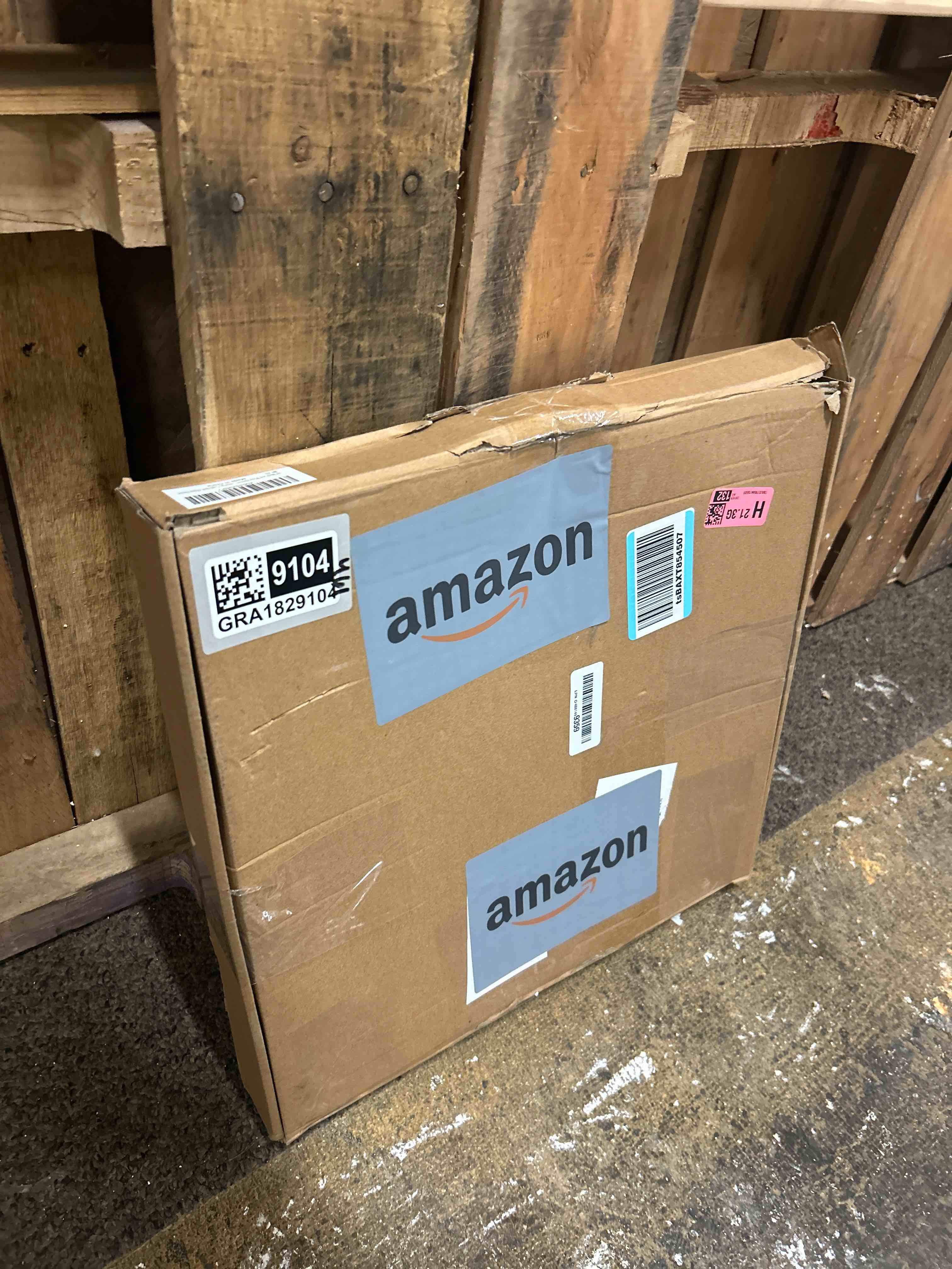 Condition photo showing New/Like New for Lazy Susan Turntable Organizer for Table Top, 12'' Round Wooden Lazy Susan for Cabinet Kitchen Countertop Pantry Dining Coffee Table for Condiments Spices, Rustic Bathroom Vanity Tray for Soap Candle