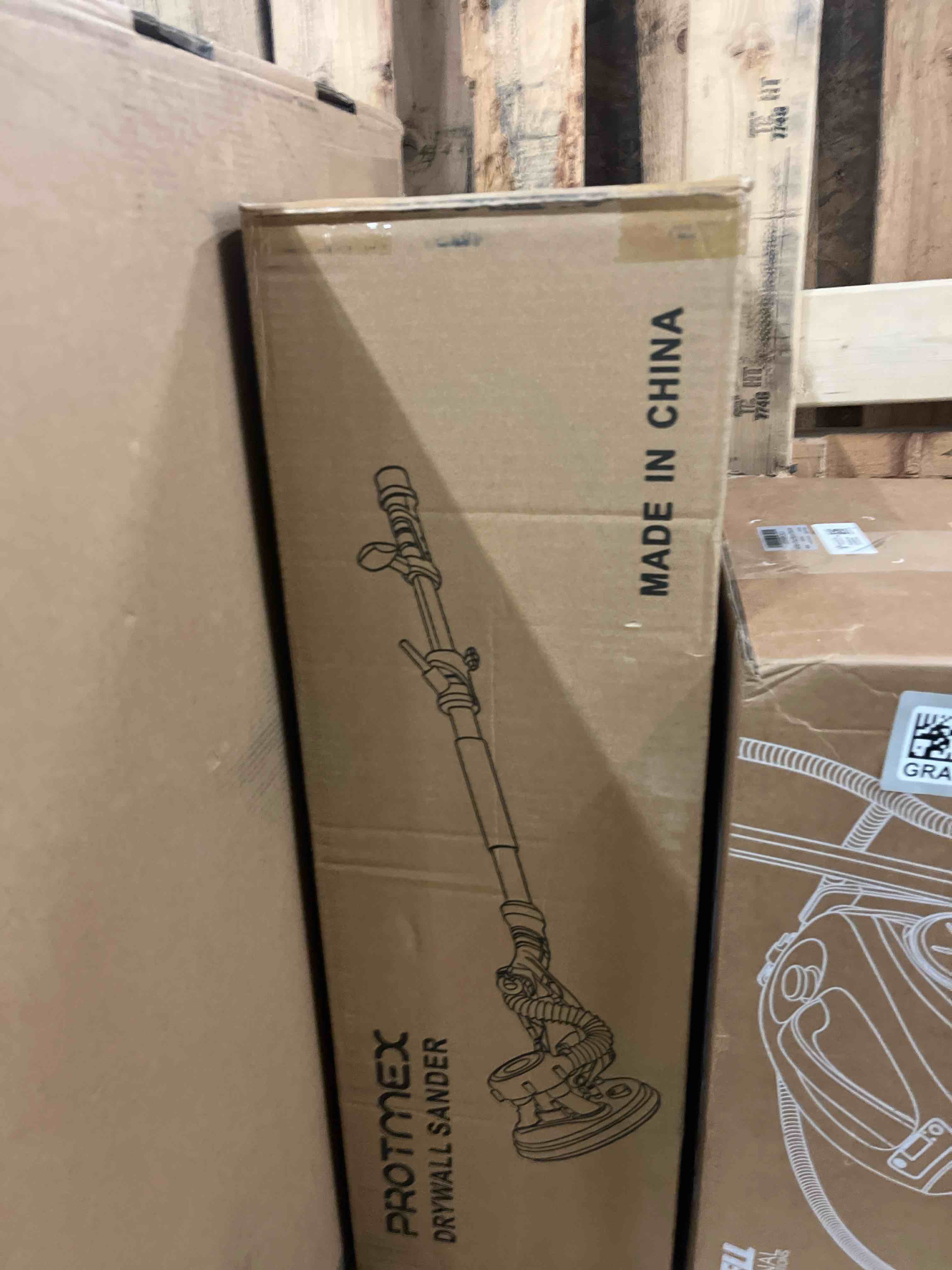 Condition photo showing New/Like New for Drywall Sander, 1000W Popcorn Ceiling Removal Tool, Automatic Drywall Sander with Vacuum Dust Collection, LED Light, 6 Variable Speed 800-2200RPM, Foldable & Extendable Handle,15Pcs Sanding Discs