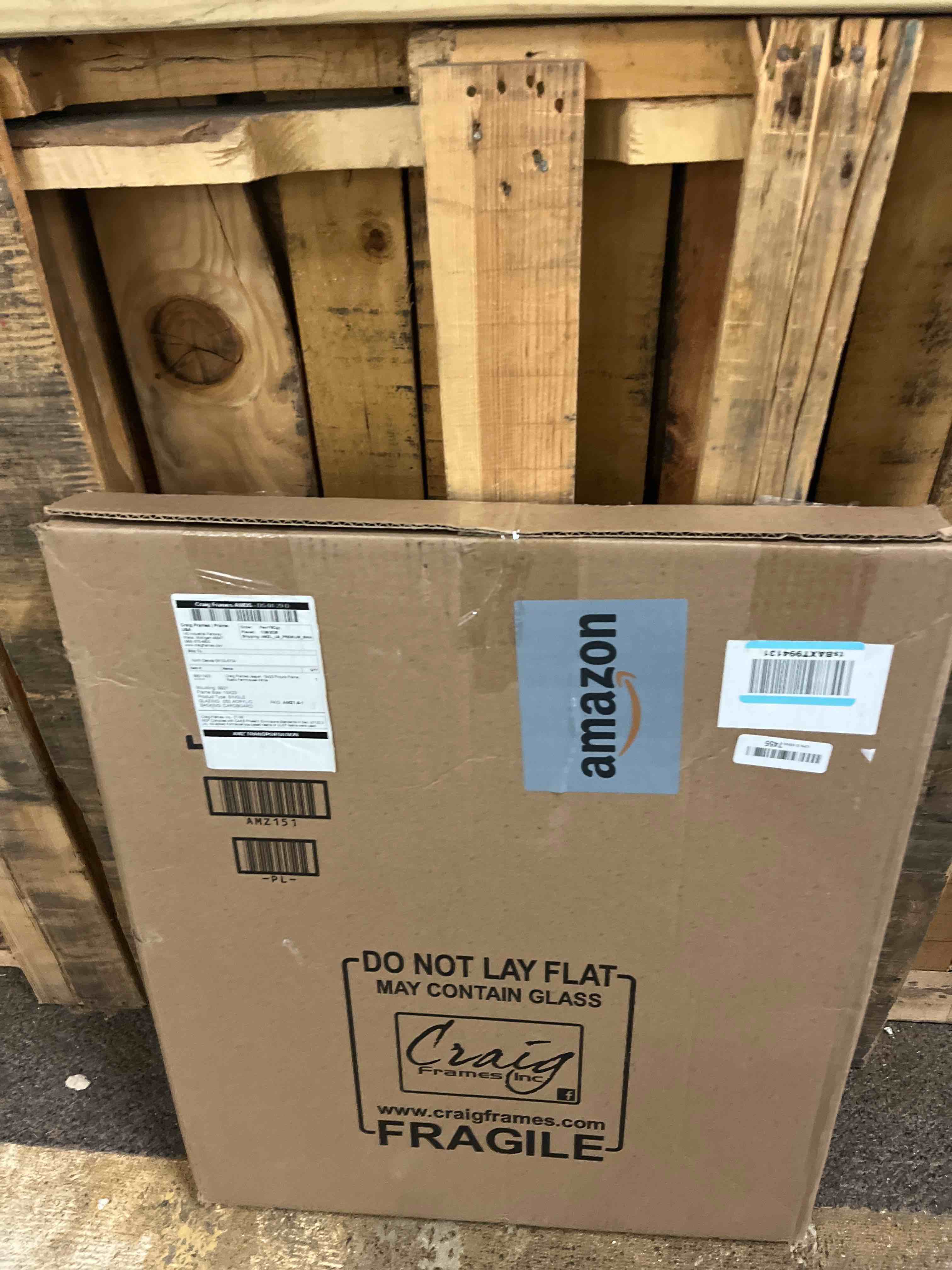 Condition photo showing New/Like New for Craig Frames 16x20 inches Picture Frame for Wall Decor, White Rustic Frame for Modern Farmhouse Style