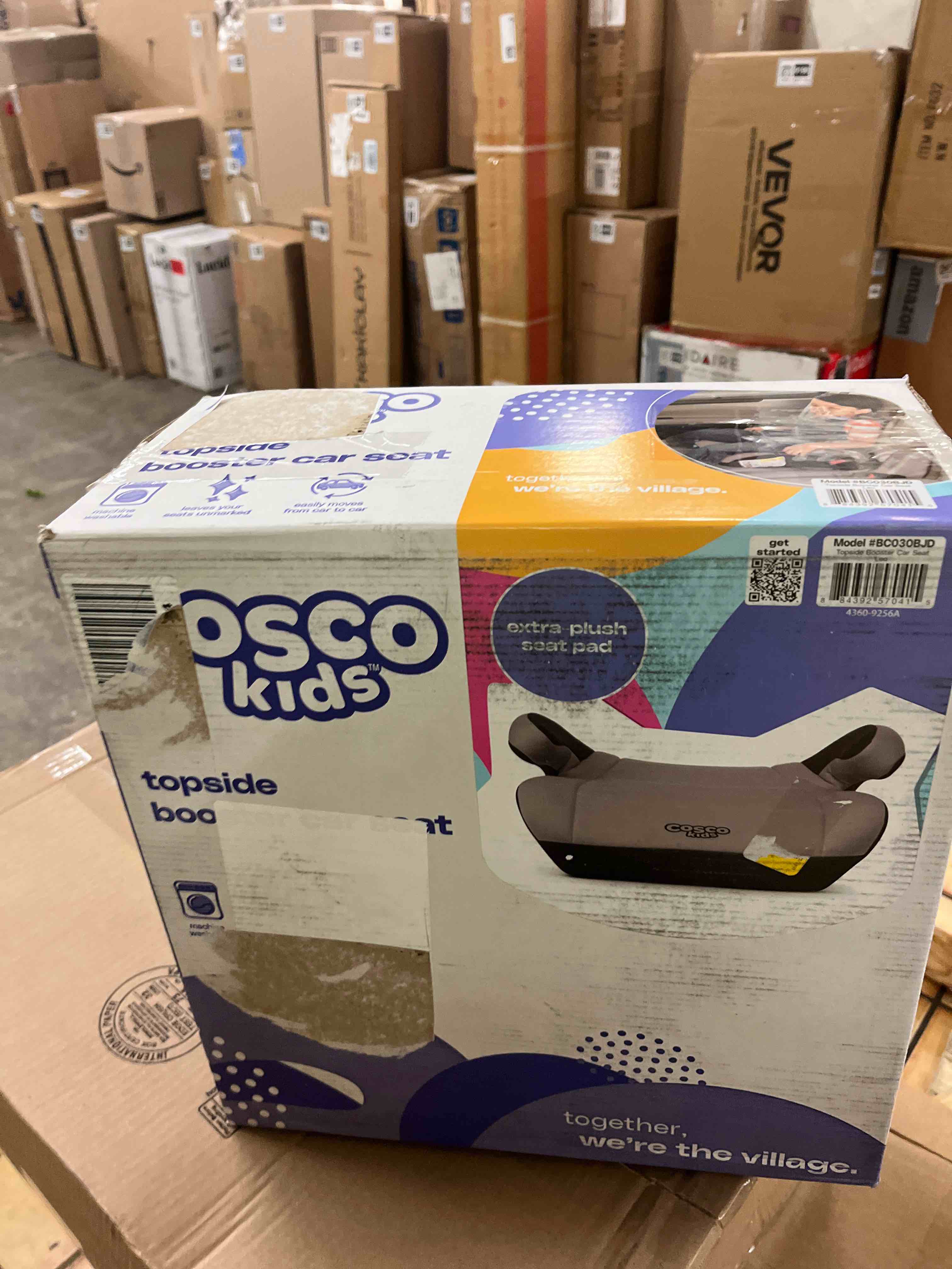 Condition photo showing New/Like New for Cosco Topside Backless Booster Car Seat, Lightweight Booster Seats for Cars 40-100 lbs, Backless Booster Seat for Car, Leo