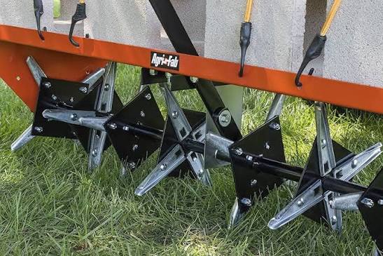 Agri-Fab 45-0299 48" Tow Behind Lawn Plug Aerator with Universal Hitch; Designed to Pull Behind Lawn & Garden Tractors