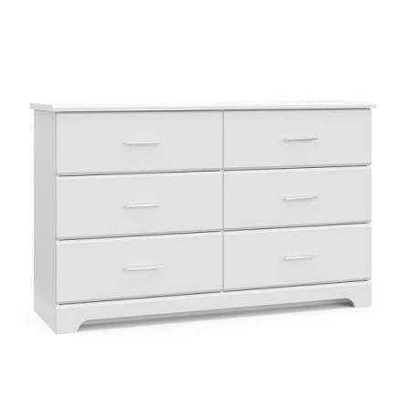 Condition photo showing New/Like New for Storkcraft Brookside 6 Drawer Double Dresser (White) GREENGUARD Gold Certified, Dresser For Nursery, Kids, Chest Of Drawers