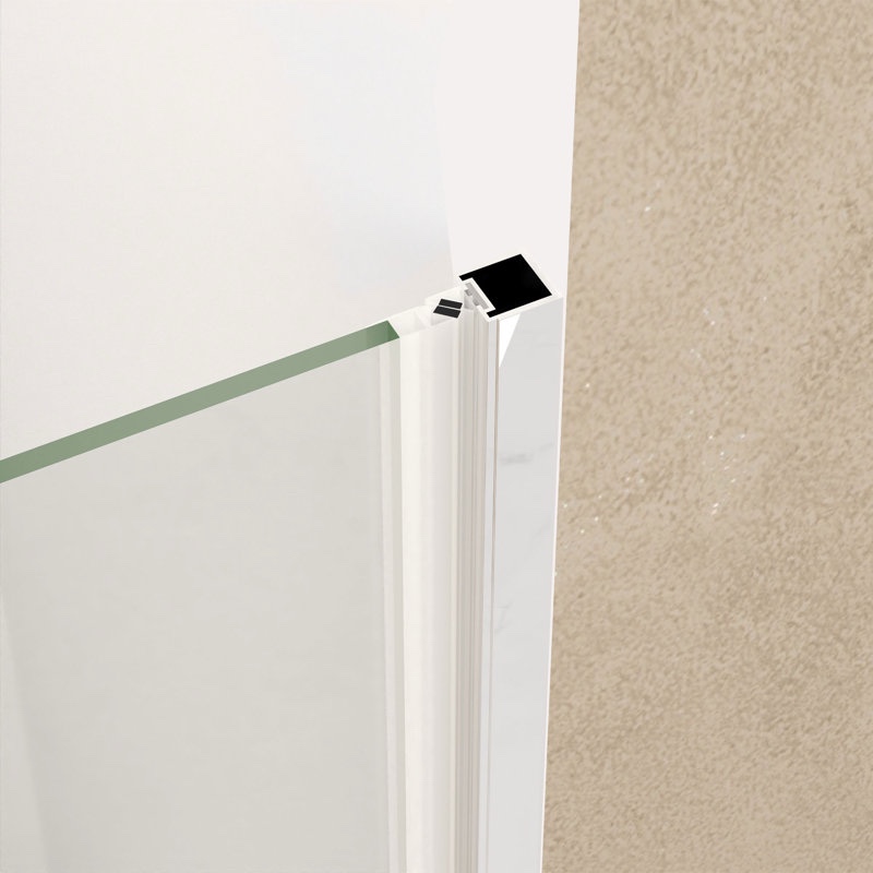 Condition photo showing New/Like New for 28"x 72" Pivot Shower Door, Aluminum Frame, Half Frame ,1/4"(6mm) Tempered Glass Explosion Proof Film
