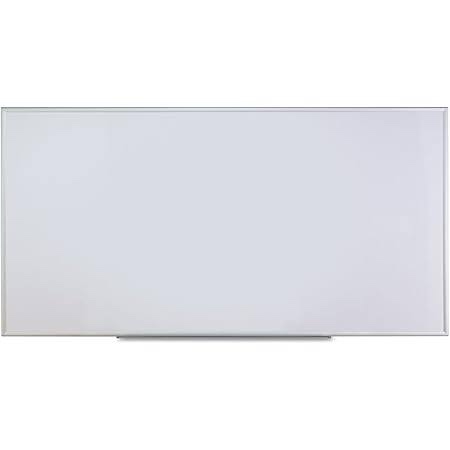 Condition photo showing As Is for VIZ-PRO Dry Erase Board/Magnetic Whiteboard, 8' x 4', Silver Aluminum Frame