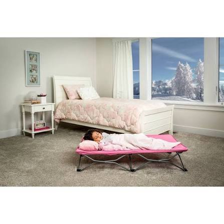 Condition photo showing New/Like New for Regalo My Cot Portable Toddler Bed, Includes Fitted Sheet, Pink