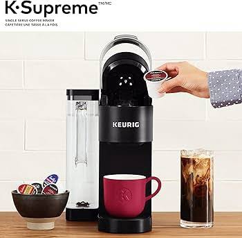 Condition photo showing New/Like New for Keurig K-Supreme Single Serve K-Cup Pod Coffee Maker, MultiStream Technology, 4 Brew Sizes, 66oz Dual-Position Removable Reservoir, Black