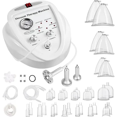 Beauty Star Vacuum Therapy Cupping Machine with 30 Cups and 3 Gua Sha Pumps for Body, Back, Face Massage Care Machine | Upgrade Touch Screen | Max Suction 75cmHg