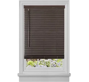 Achim GII Madera Falsa Indoor Cordless Mahogany Vinyl Room Darkening Window Faux Wood Blind  64  L x 23  W