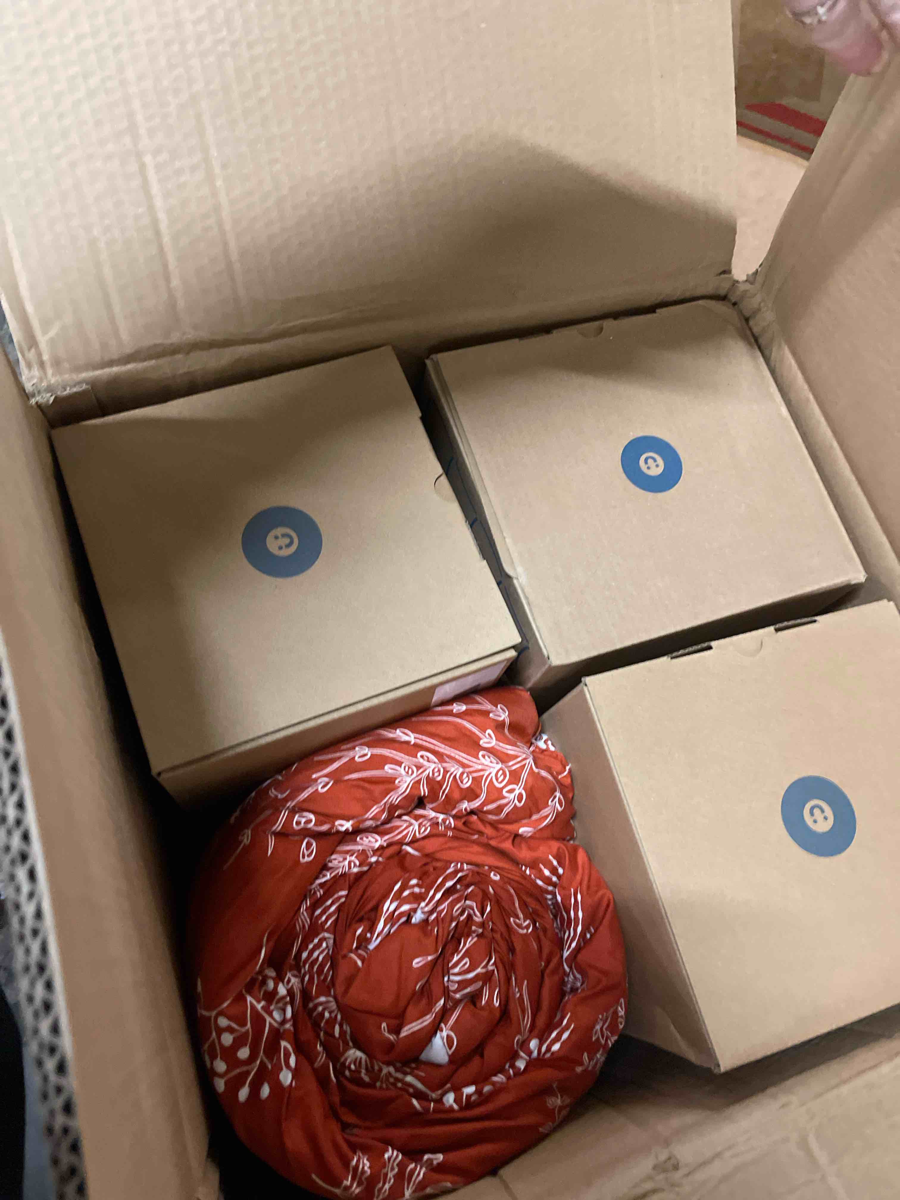 Condition photo showing New/Like New for (4)bedsure twin/twin xl comforter - terracotta bed set, 2 pieces cute floral bedding, 1 soft reversible botanical flowers comforter and 1 pillow sham twin/twin xl 10 - terracotta