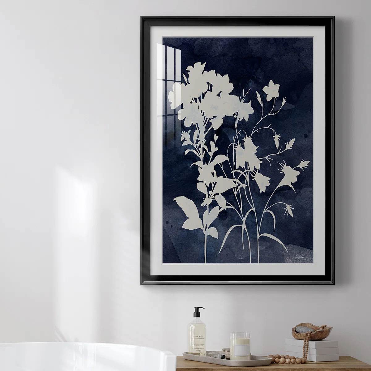 Condition photo showing New/Like New for " indigo botanical ii revisited " painting print